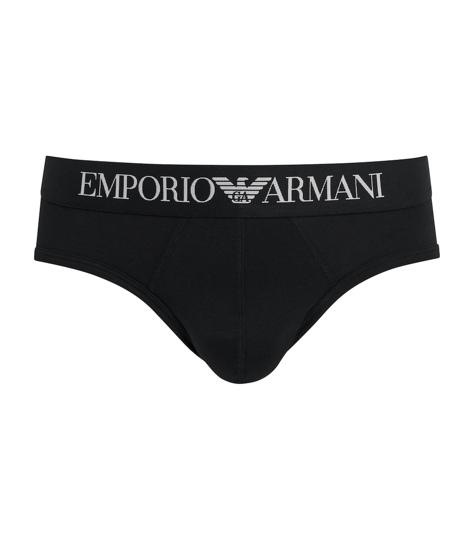 Stretch-Cotton Logo Briefs