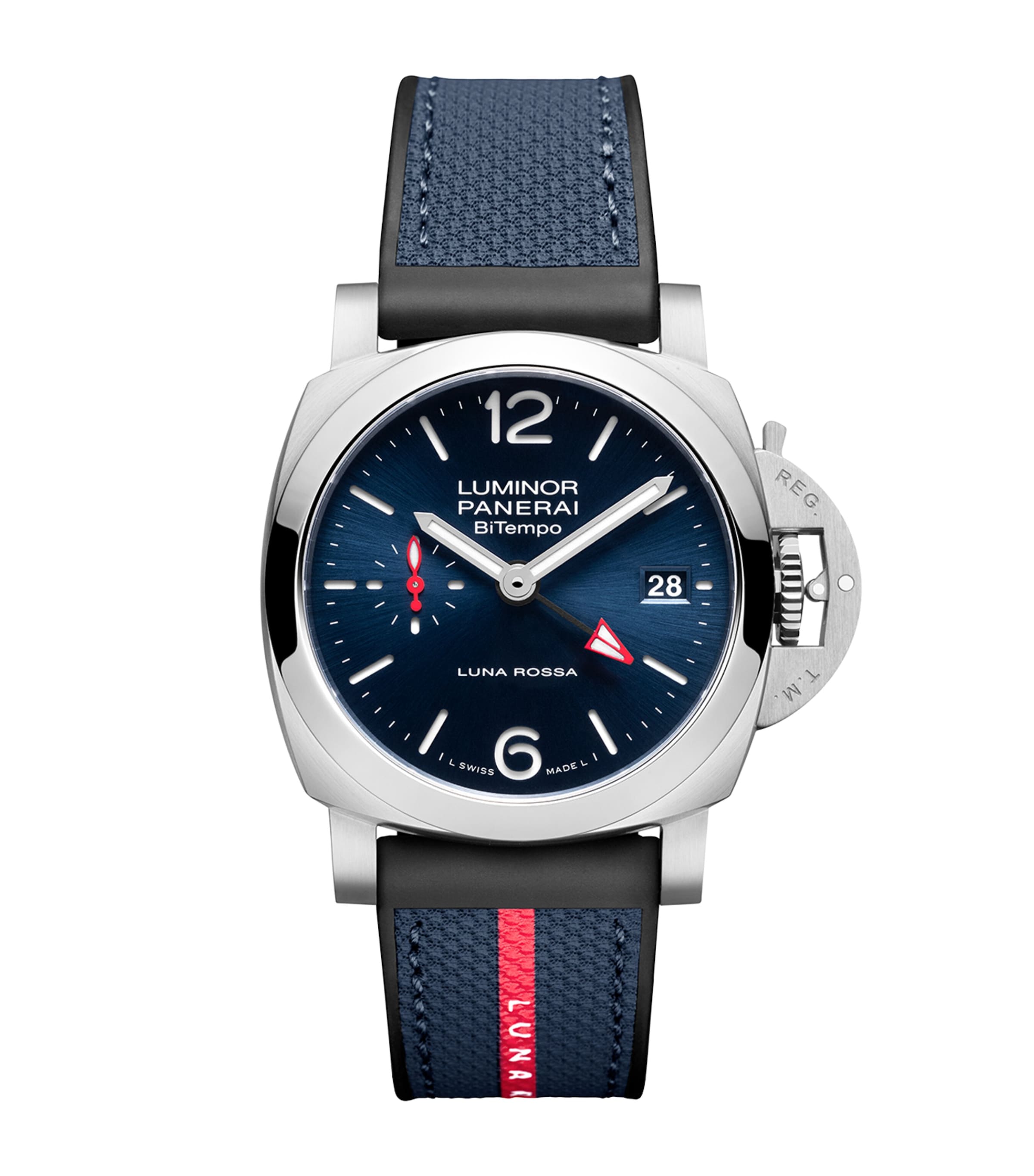 Stainless Steel Luminor Quaranta BiTempo Luna Rossa Watch 40mm