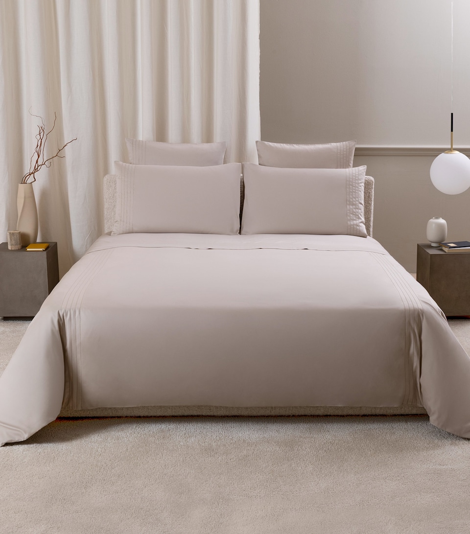 Frette Lush Ajour Duvet Cover (260cm x 240cm) Greige