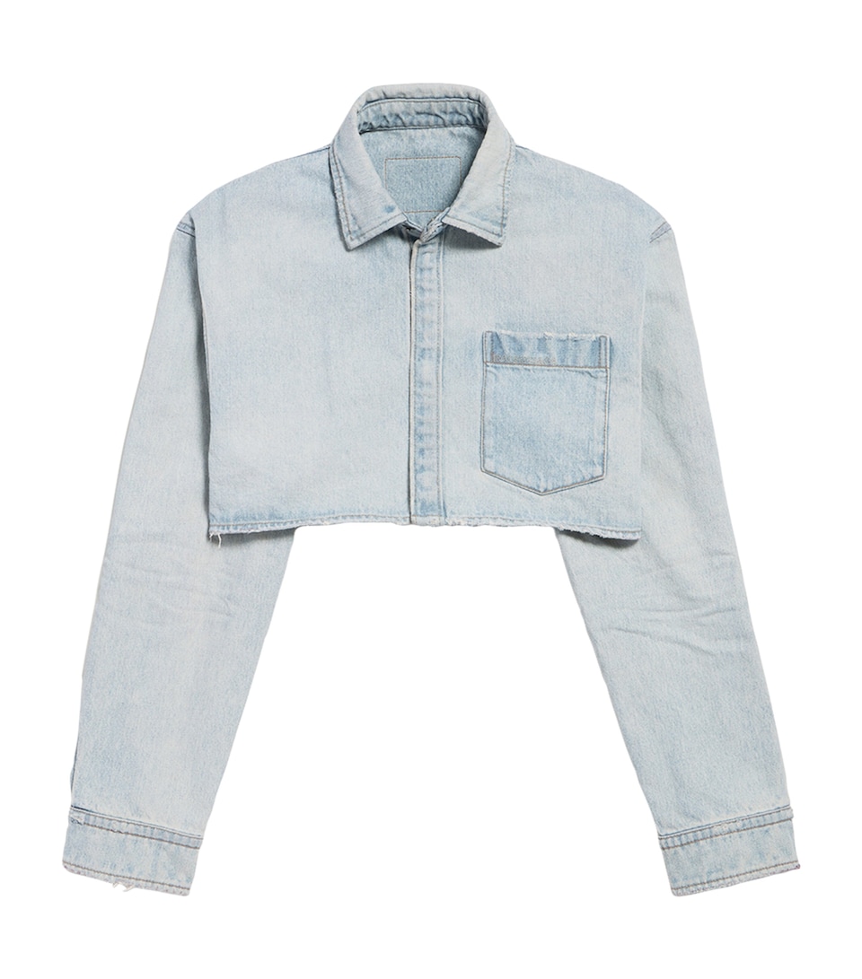 Balenciaga Womens Cropped Denim Shirt
