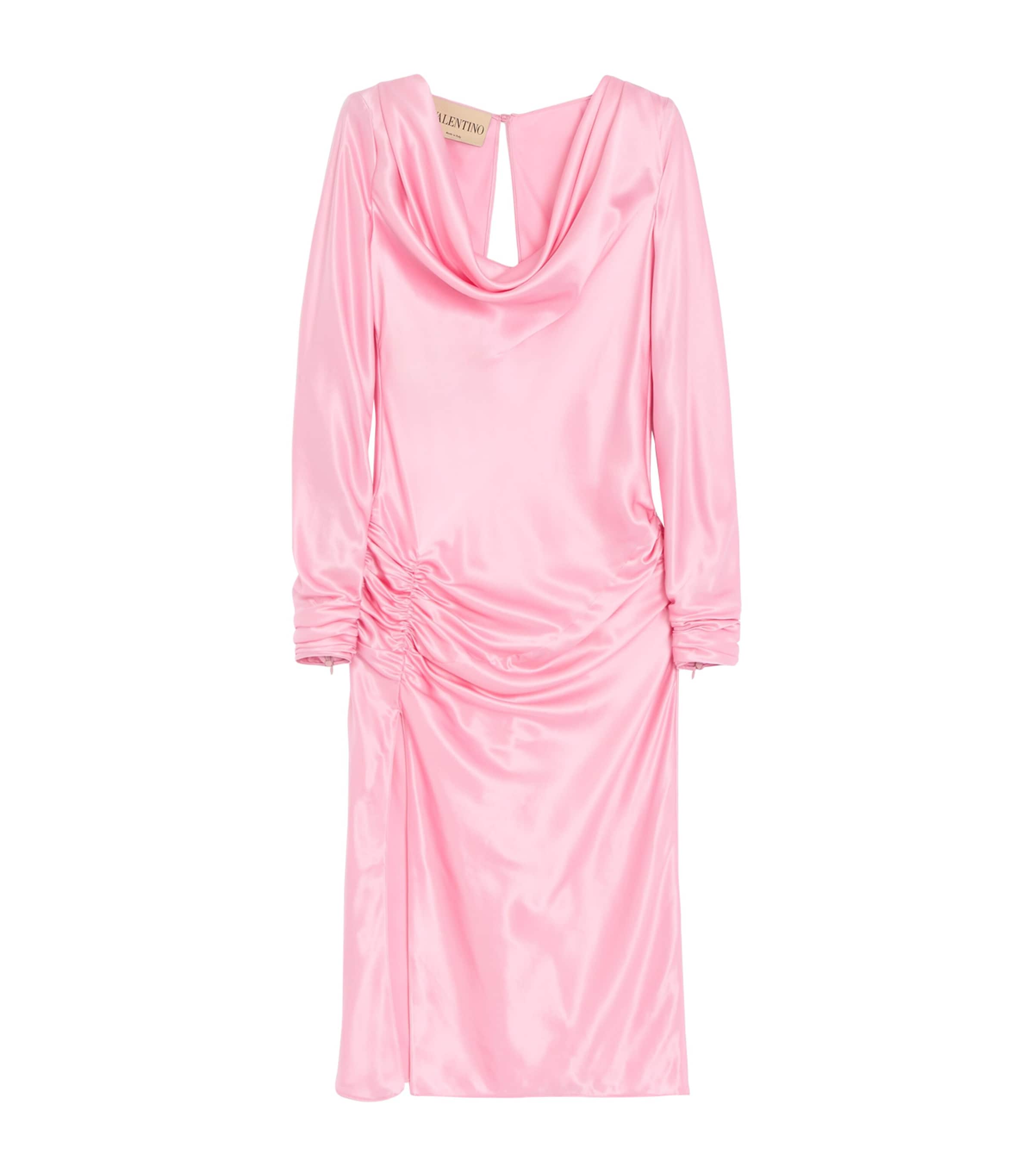 Silk Draped Midi Dress