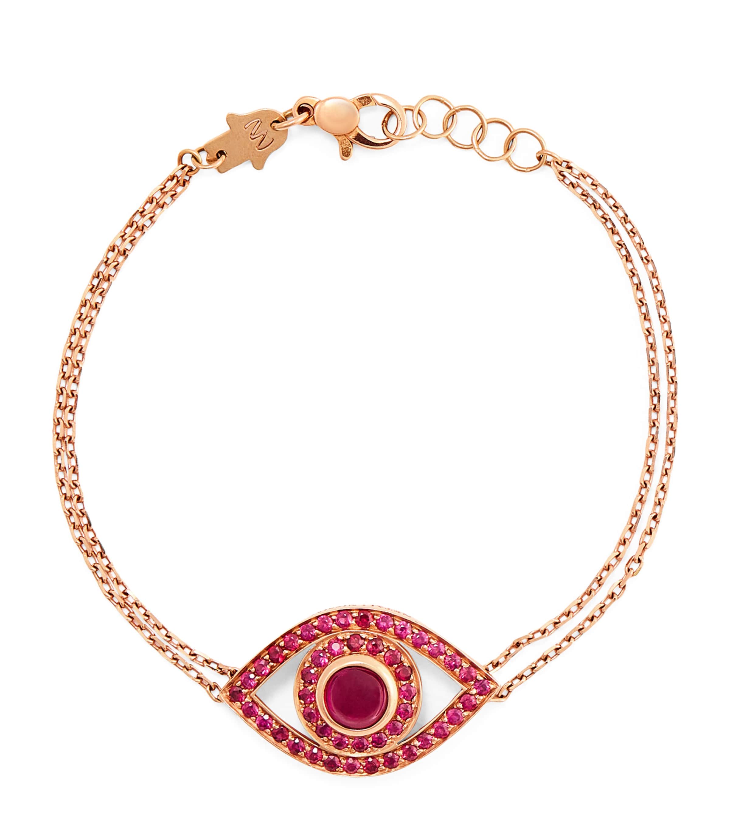 Rose Gold and Ruby Protected Eye Bracelet