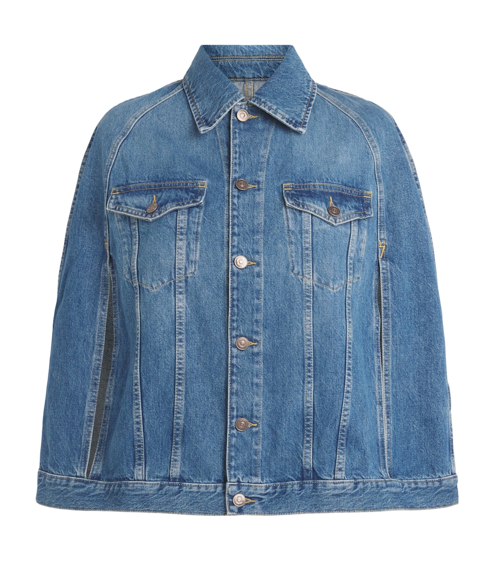 7 For All Mankind Womens Denim Cape Dark Blue