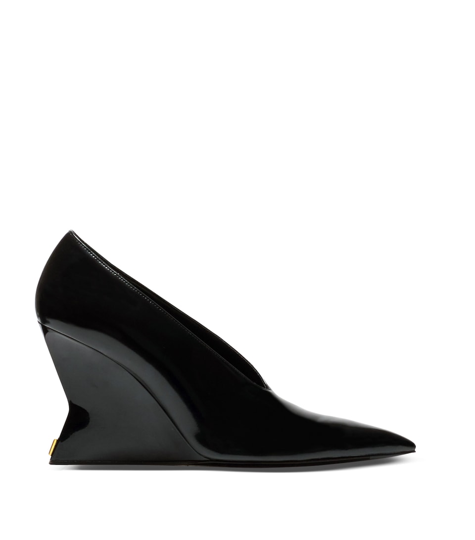 Patent Leather Wedged Pumps 95