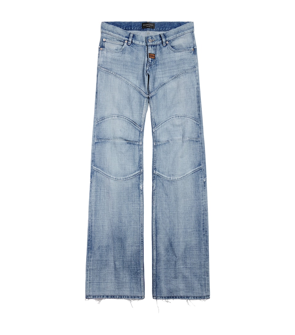 Faded Low-Rise Straight Jeans