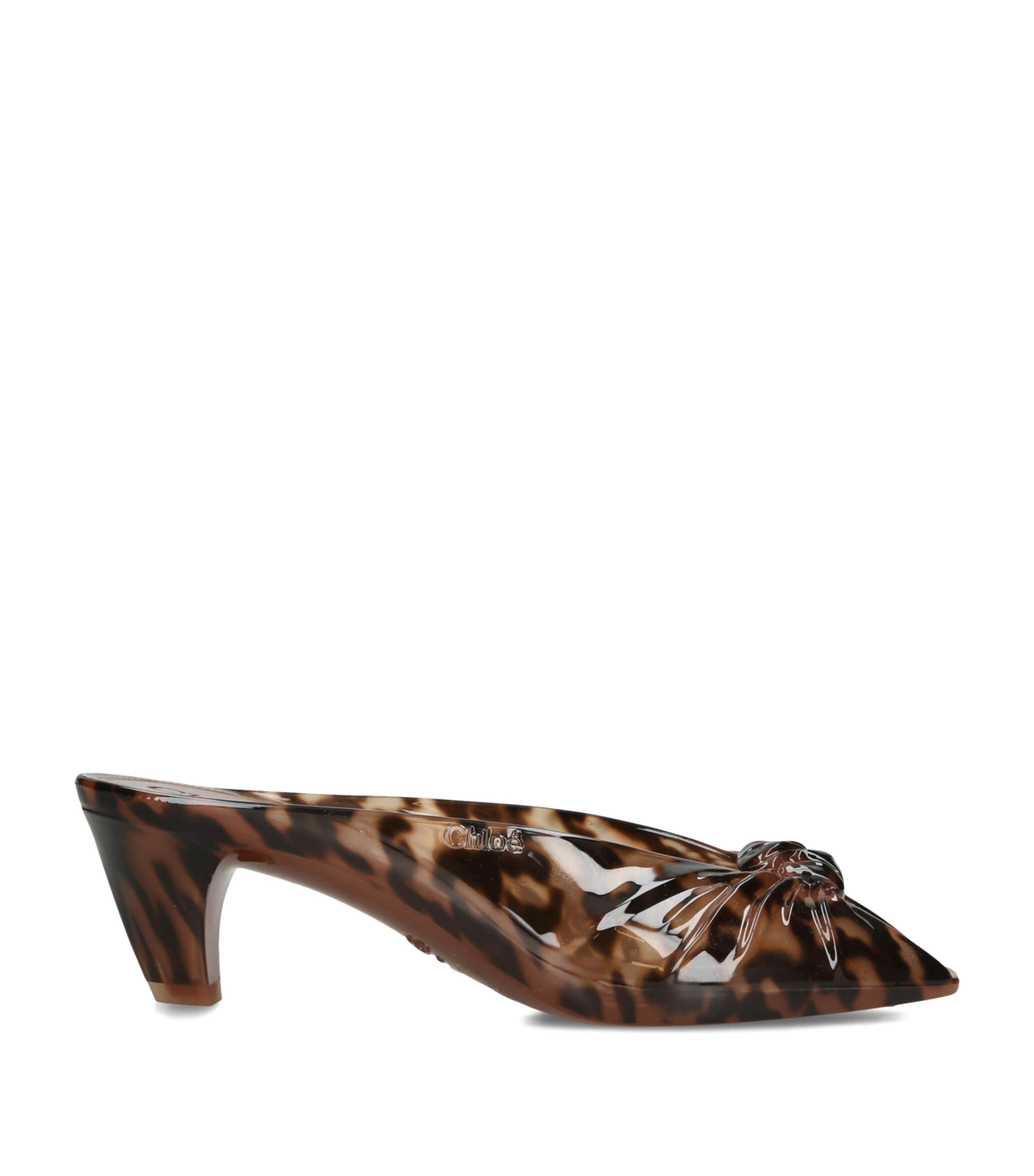Chloé Jelly Heeled Mules 30 Black/comb