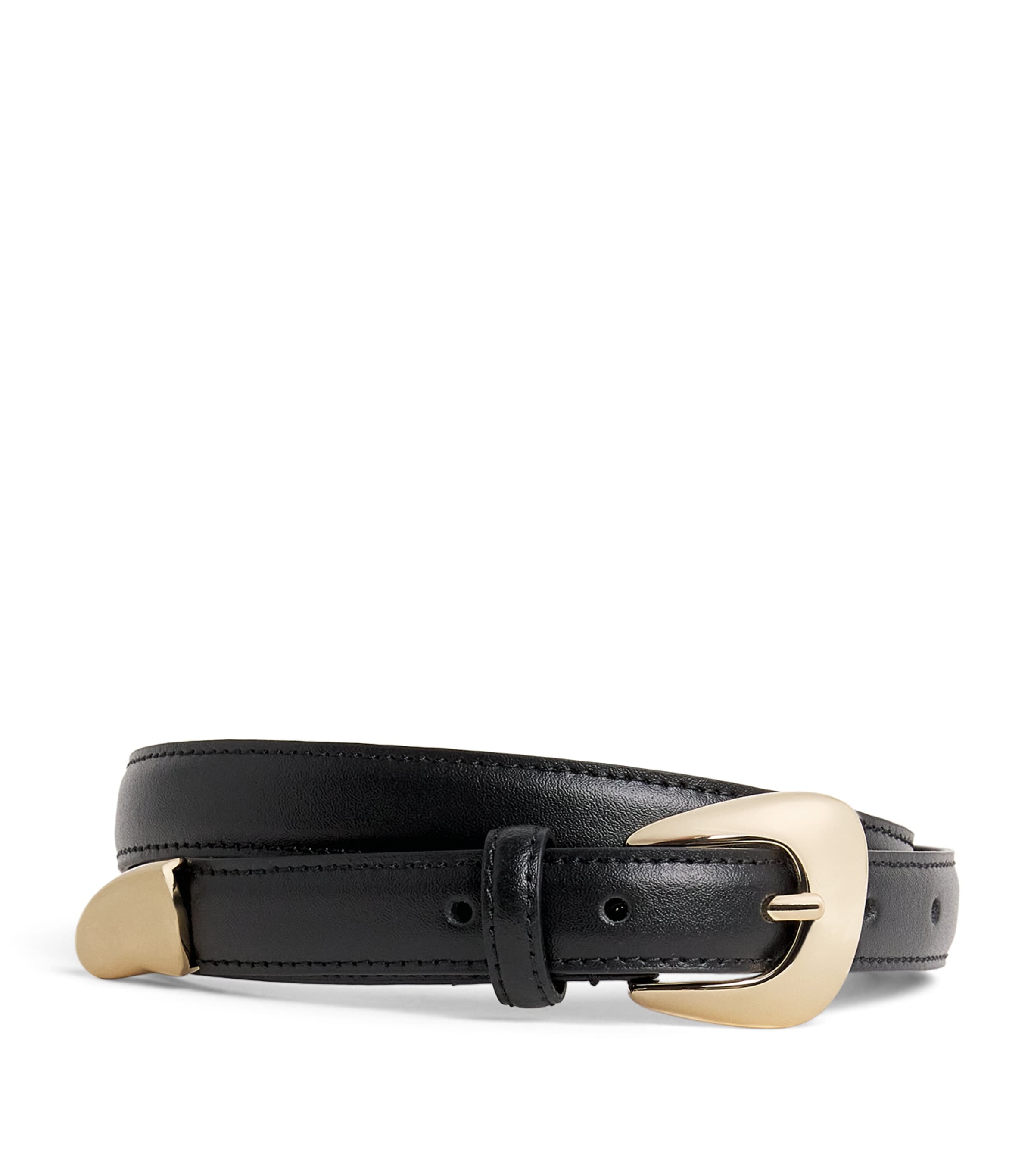 Claudie Pierlot Smooth Leather Belt Black