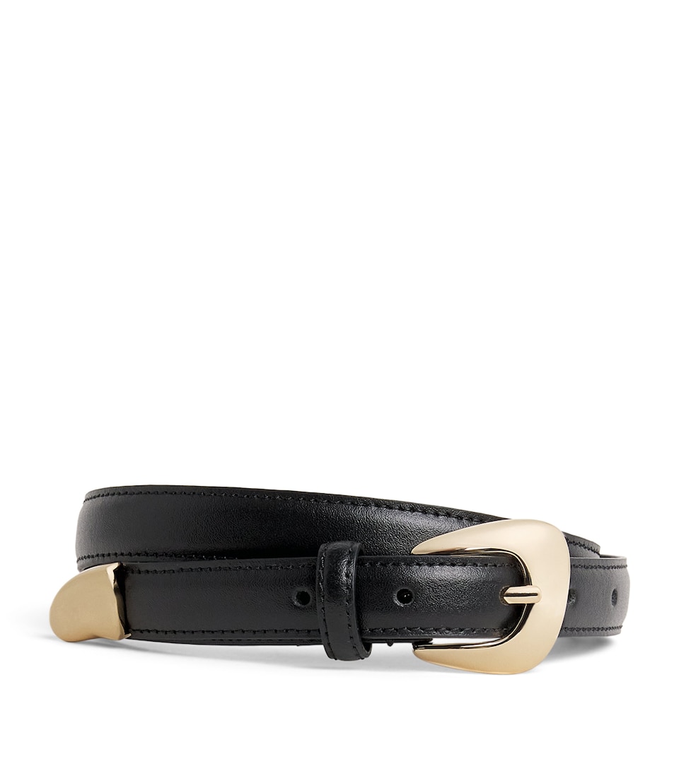 Claudie Pierlot Smooth Leather Belt Black
