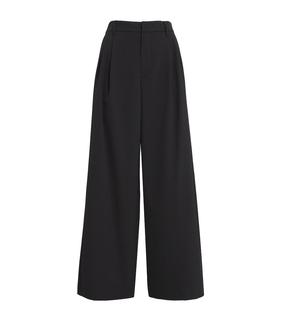 Twill Wide-Leg Trousers