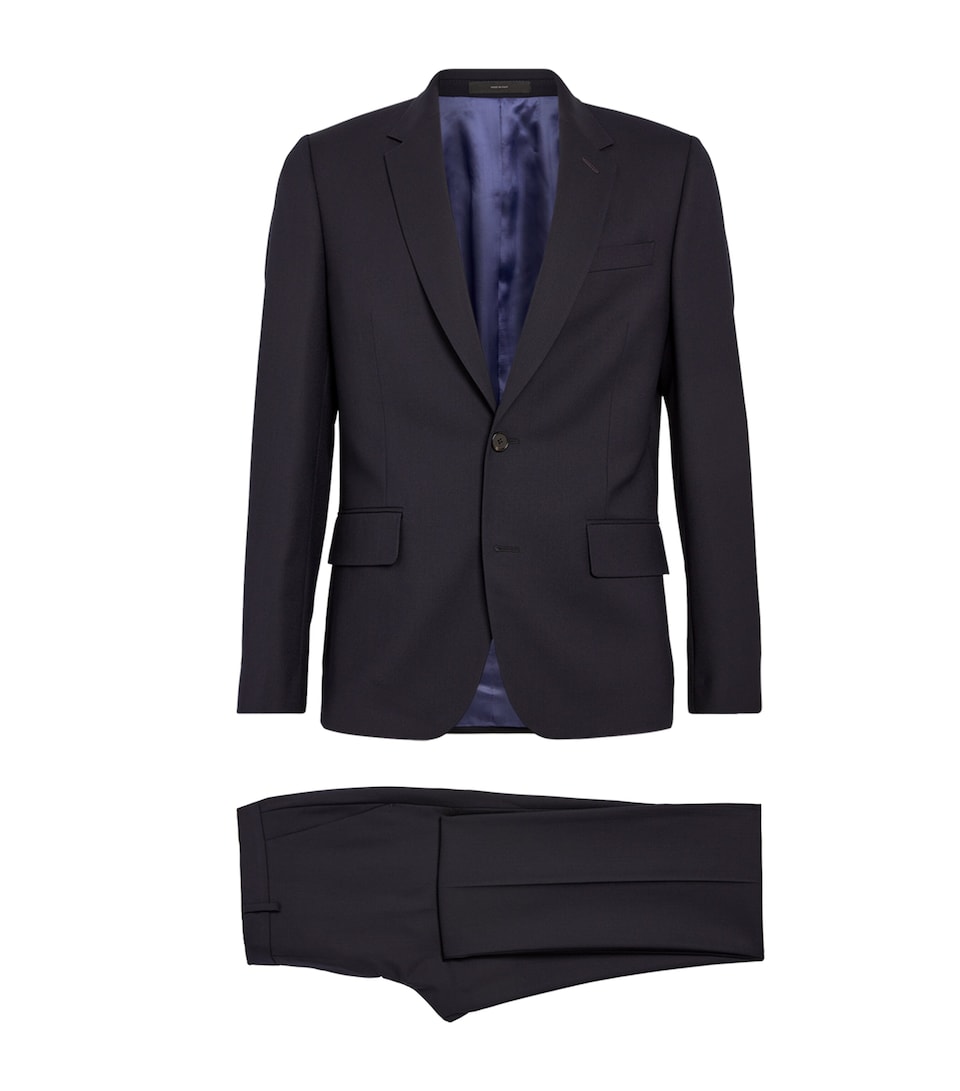 Paul Smith Mens Wool 2-Piece Suit Dark Navy