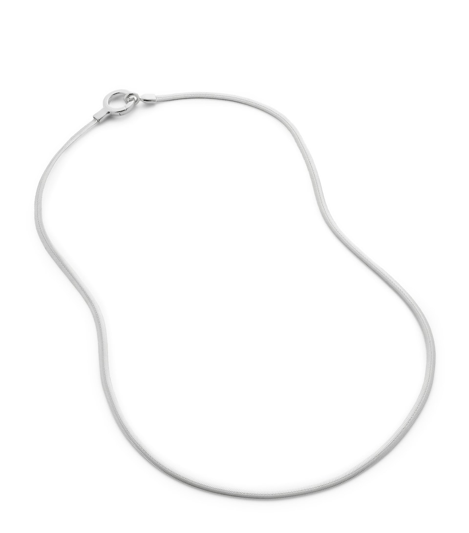 Monica Vinader Sterling Silver Snake Chain Necklace Sterling Silver