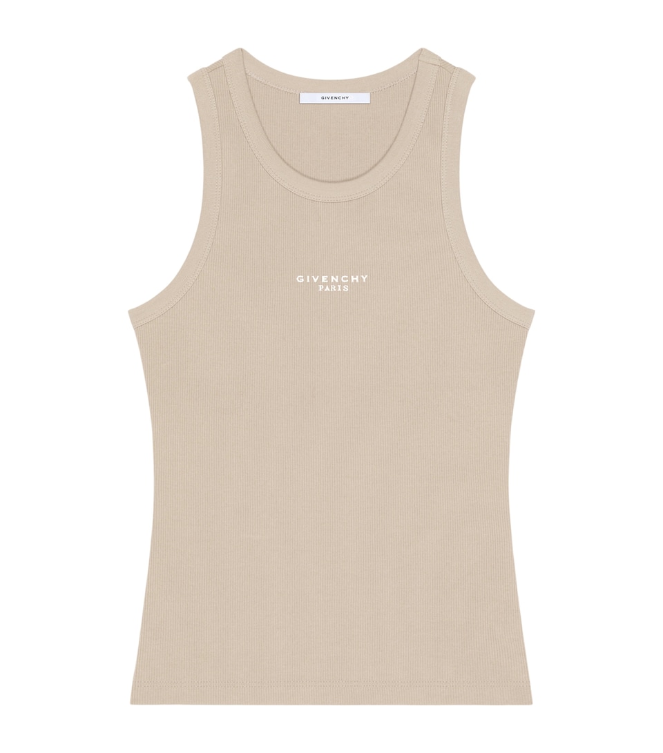 Stretch-Cotton Logo Tank Top