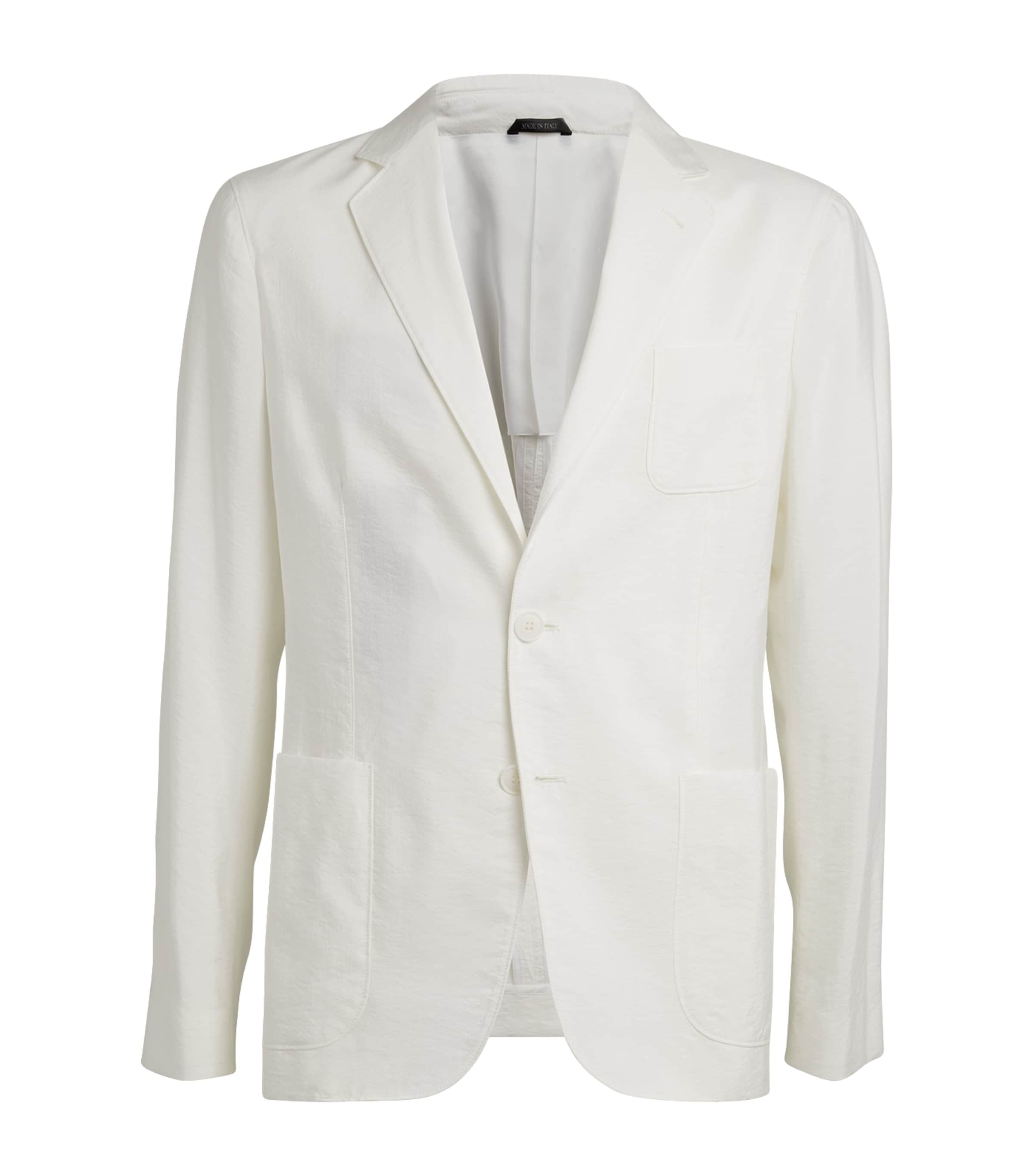 Silk-Blend Single-Breasted Blazer