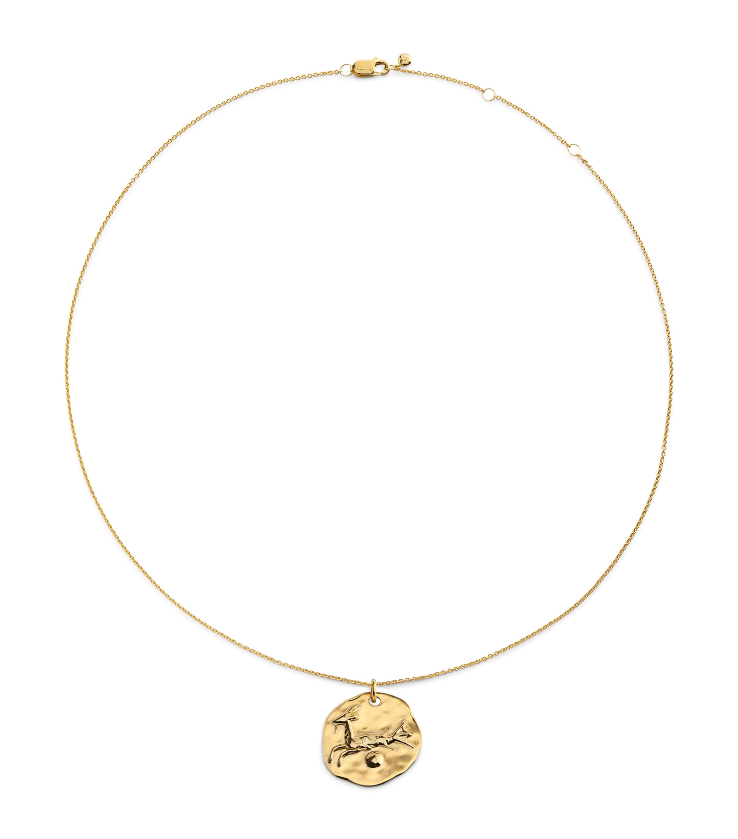 Monica Vinader Gold Vermeil Zodiac Capricorn Necklace Gold Vermeil