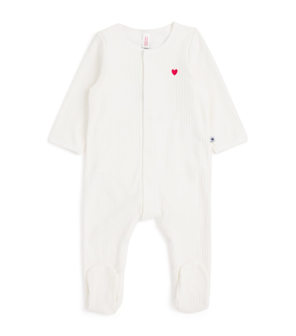 Cotton Velour Heart All-In-One (1-12 Months)