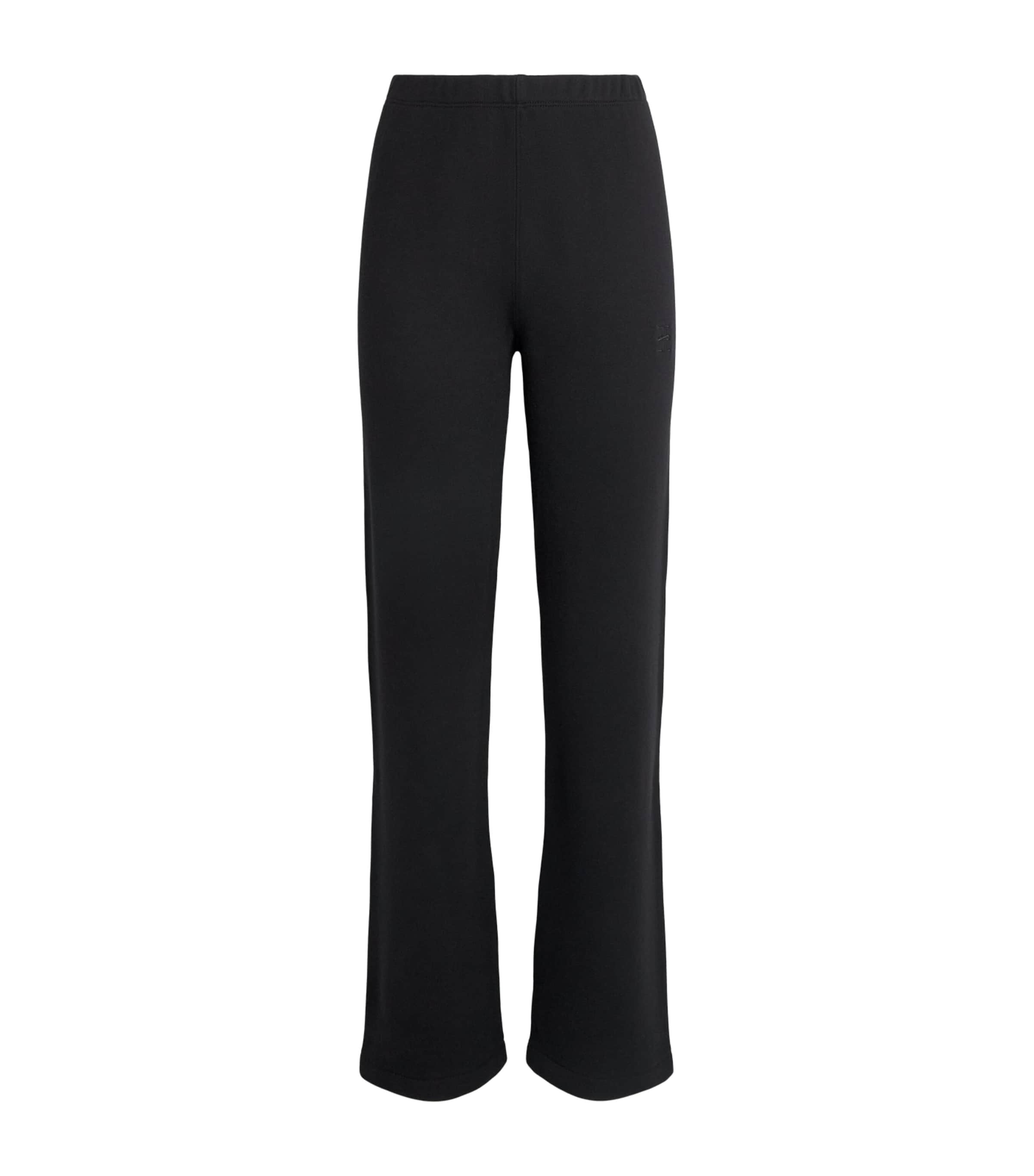 ÉTERNE Womens Cotton-Modal Straight-Leg Sweatpants Blk Black