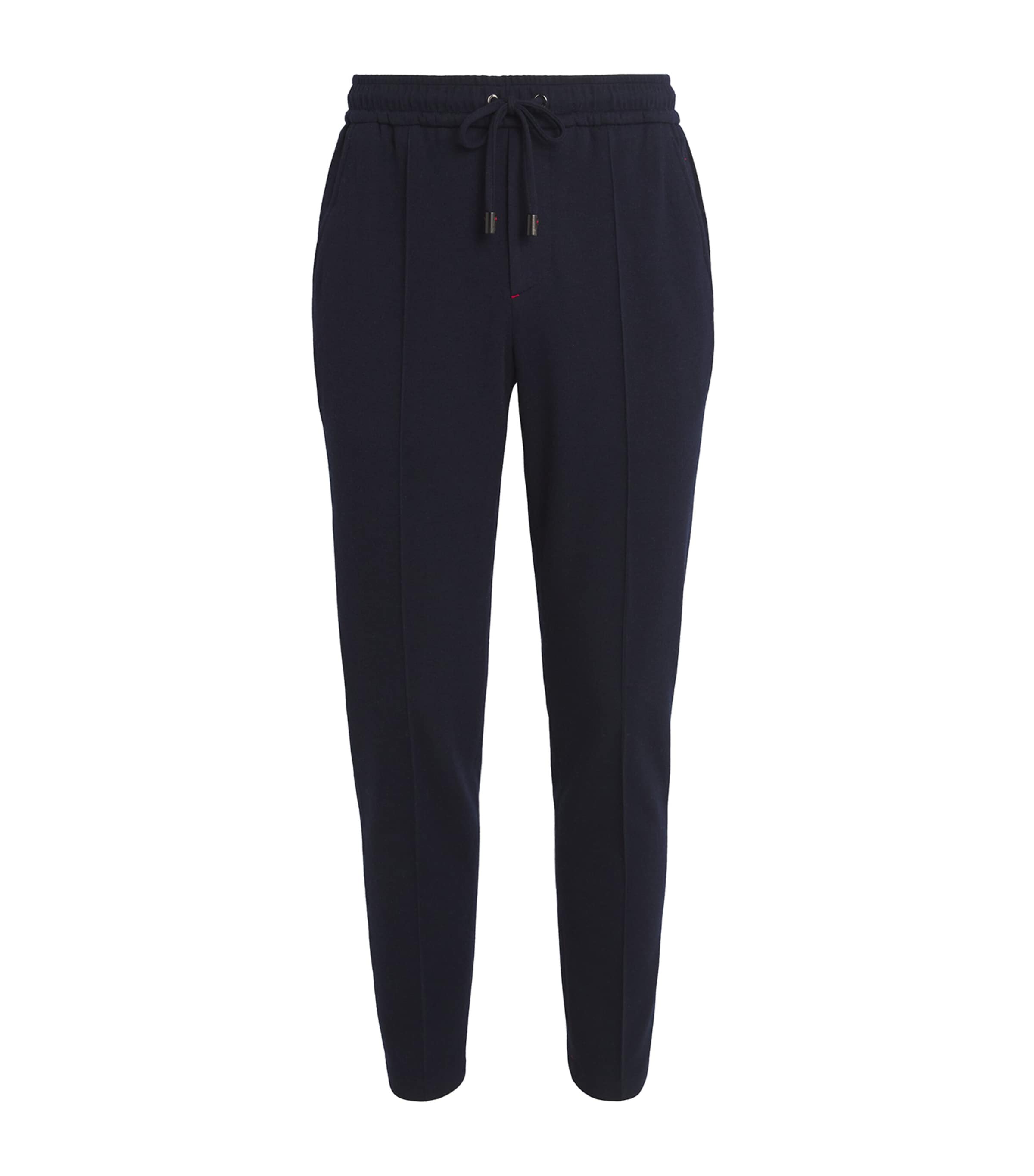 Wool-Cashmere-Blend Drawstring Trousers