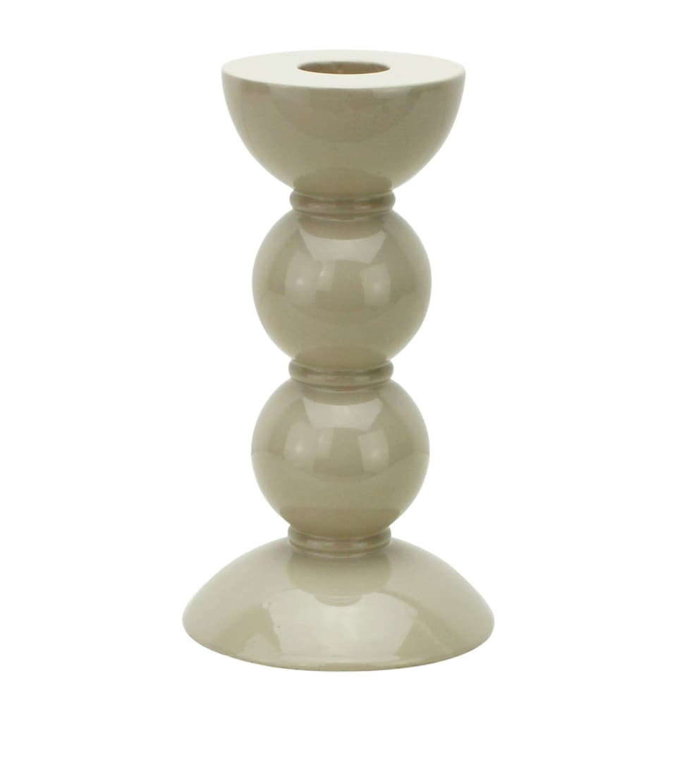 Addison Ross Medium Bobbin Candlestick Holder (14cm) Brown
