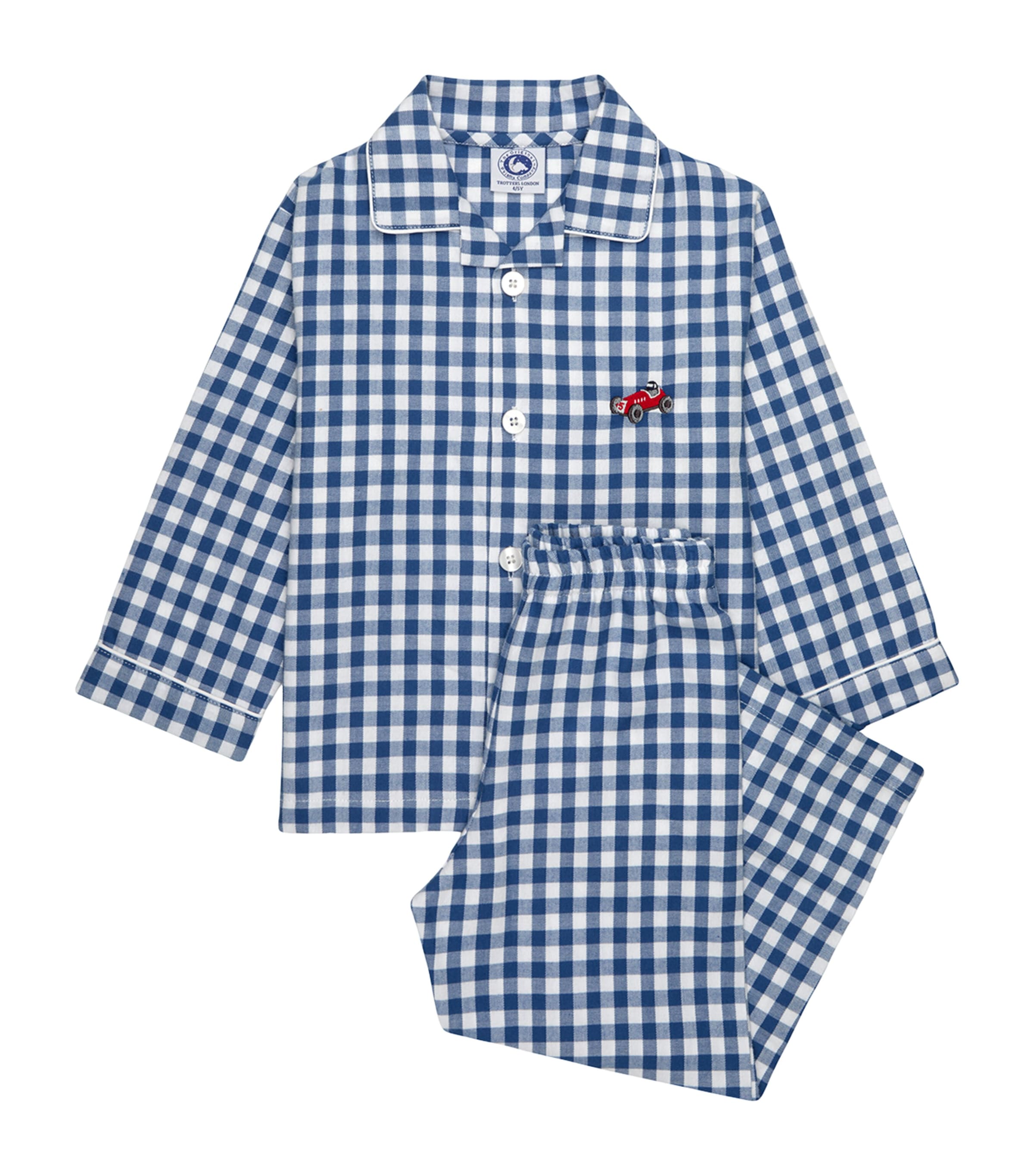 Trotters Cotton Henry Car Pyjamas (1-5 Years) Blue