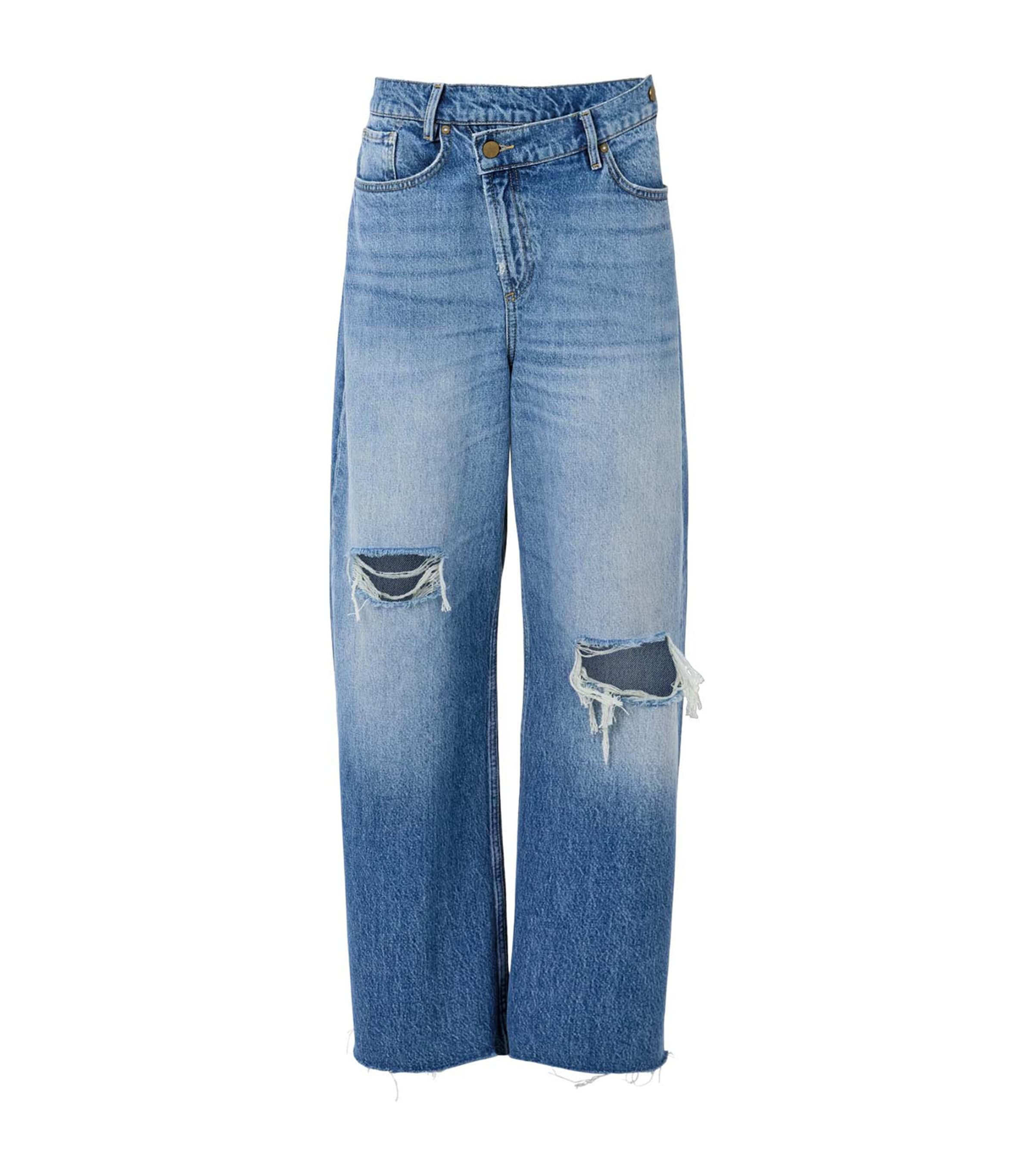 AllSaints Womens Crossover Aki Jeans Light Indigo