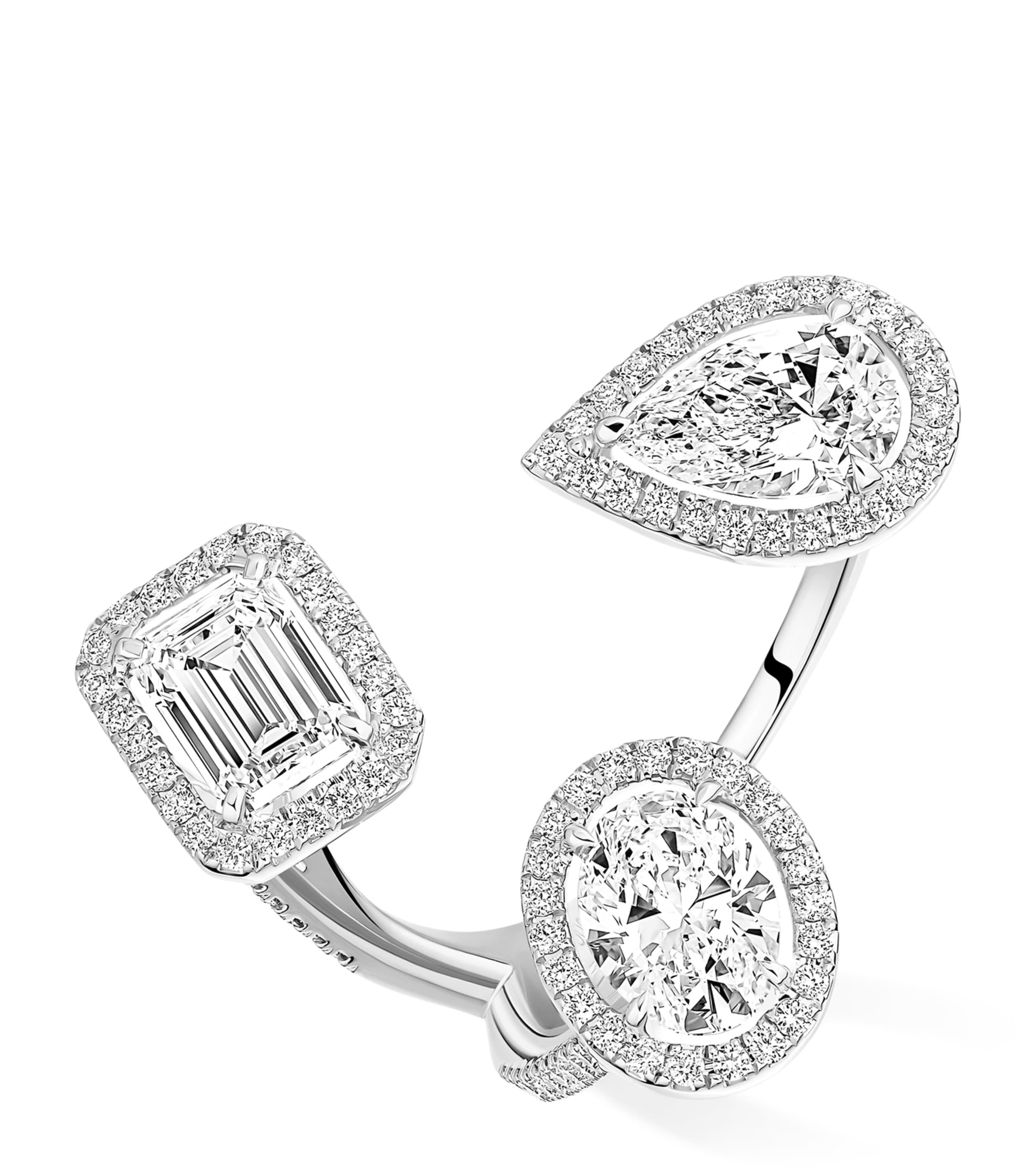 Messika My Twin Trilogy White Gold and Diamond Ring White Gold