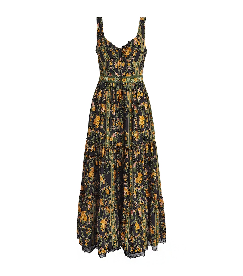 Floral Azulejo Cordillera Maxi Dress