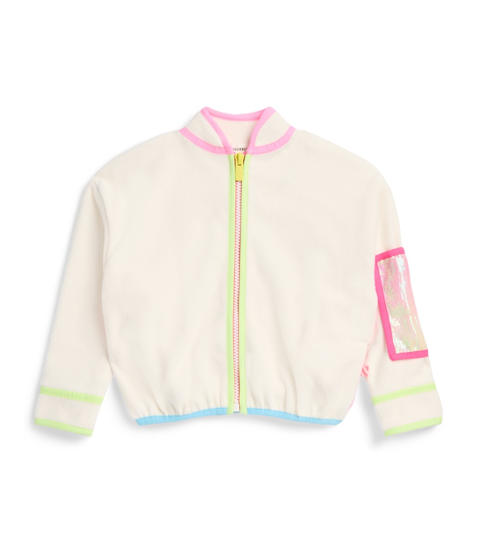 Billieblush Zipped Fleece Cardigan (2-12 Years) Stone
