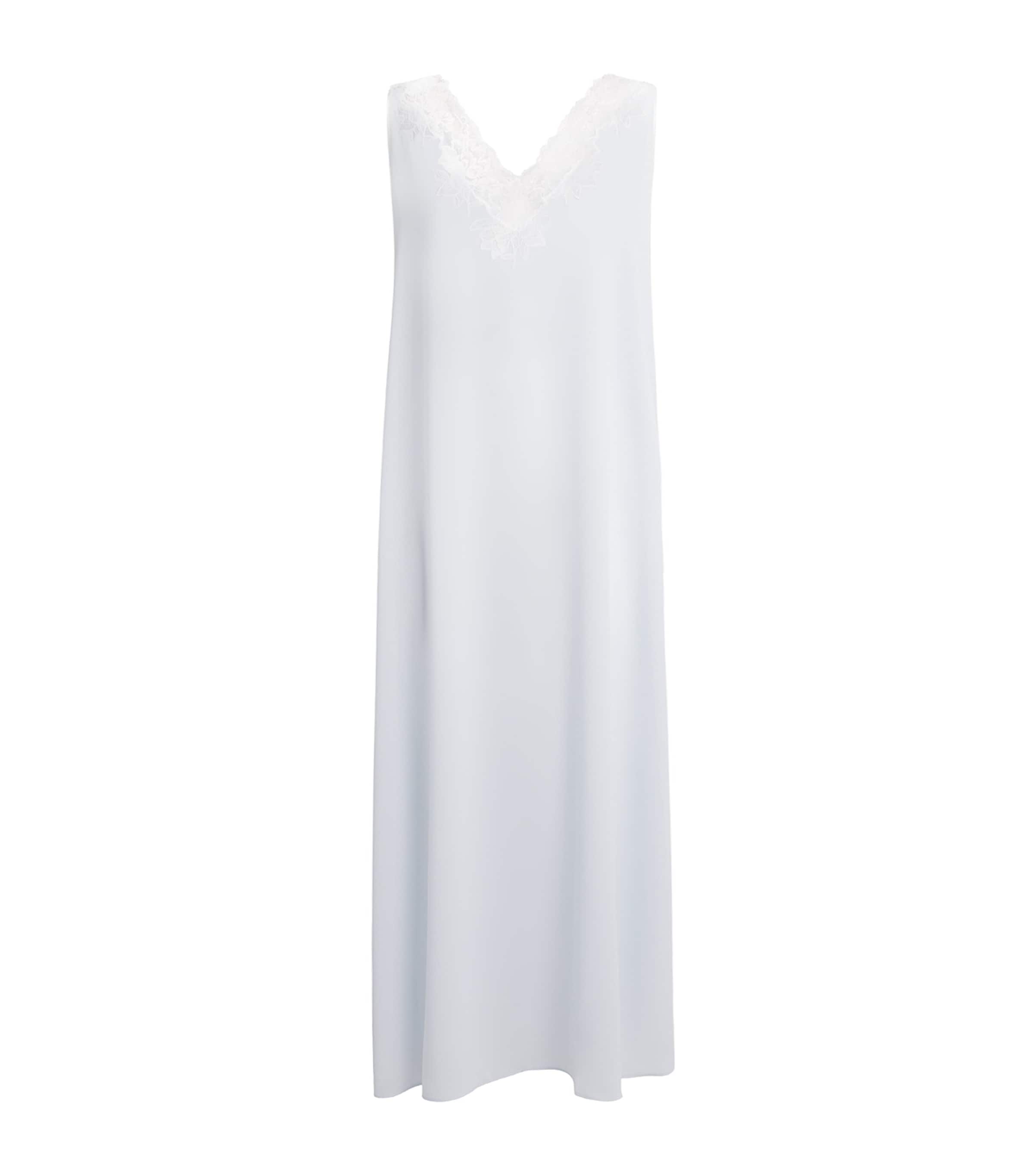 Bocan Womens Silk Chiffon Irina Nightdress Baby Blue
