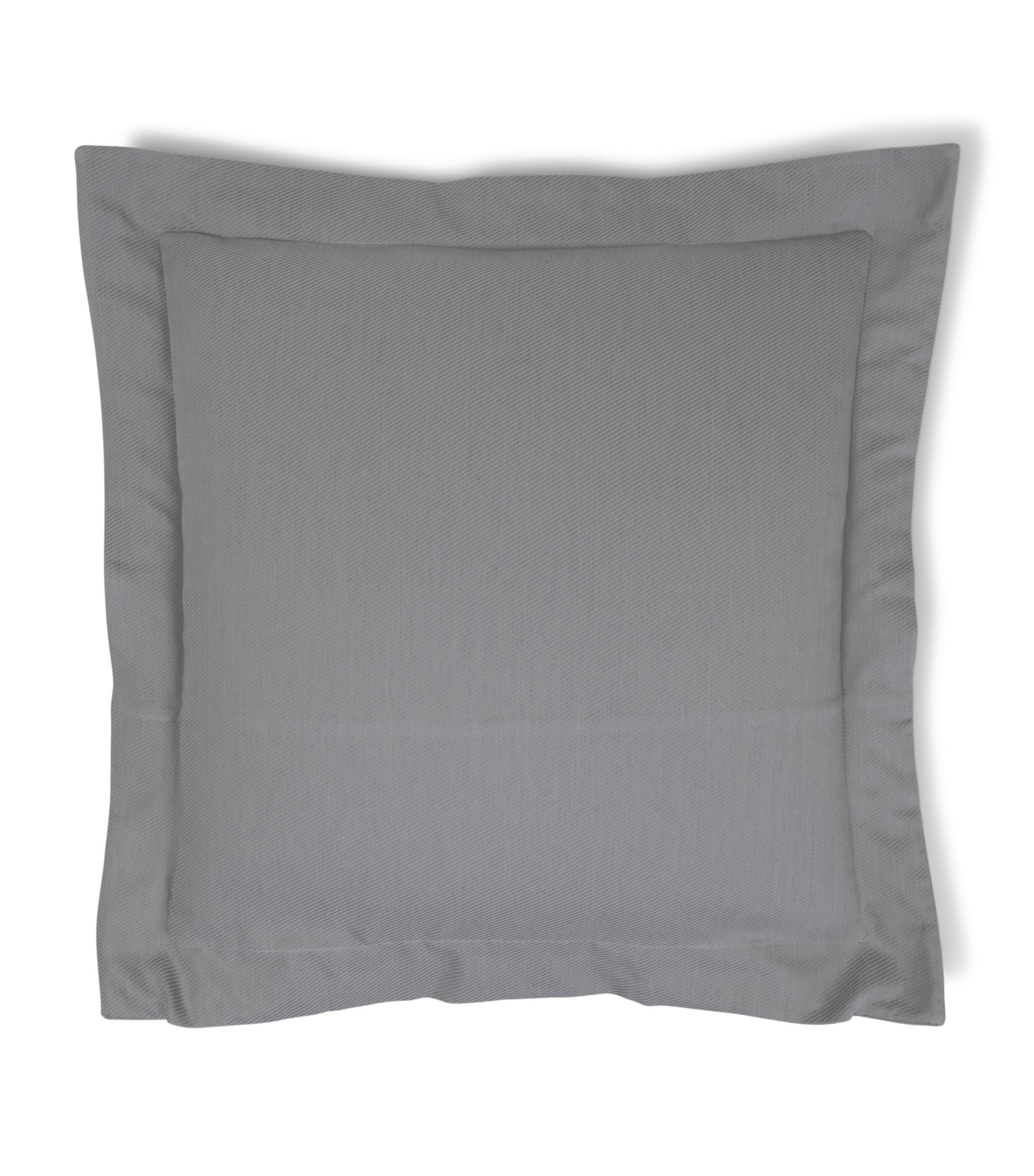 Frette Leisure Twill Square Pillowcase (65cm x 65cm) Grey Melange