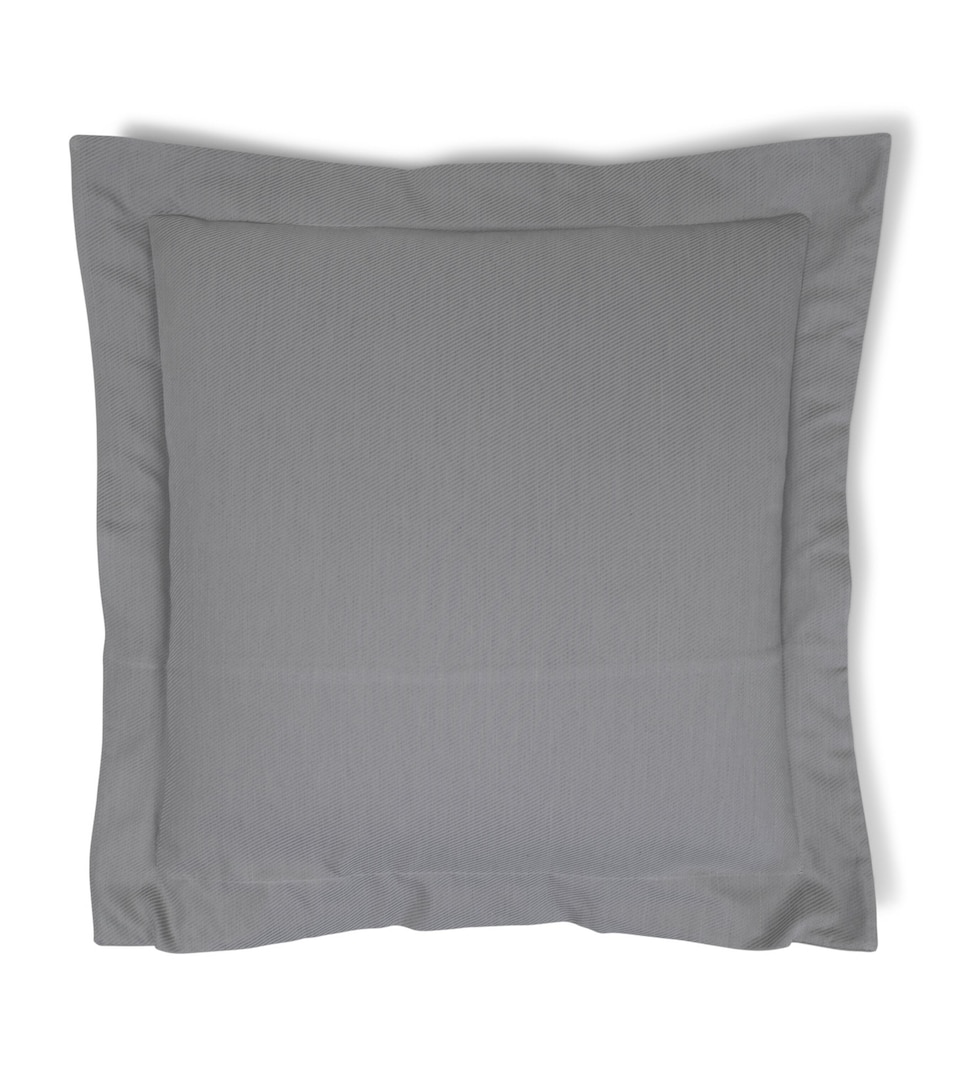Frette Leisure Twill Square Pillowcase (65cm x 65cm) Grey Melange