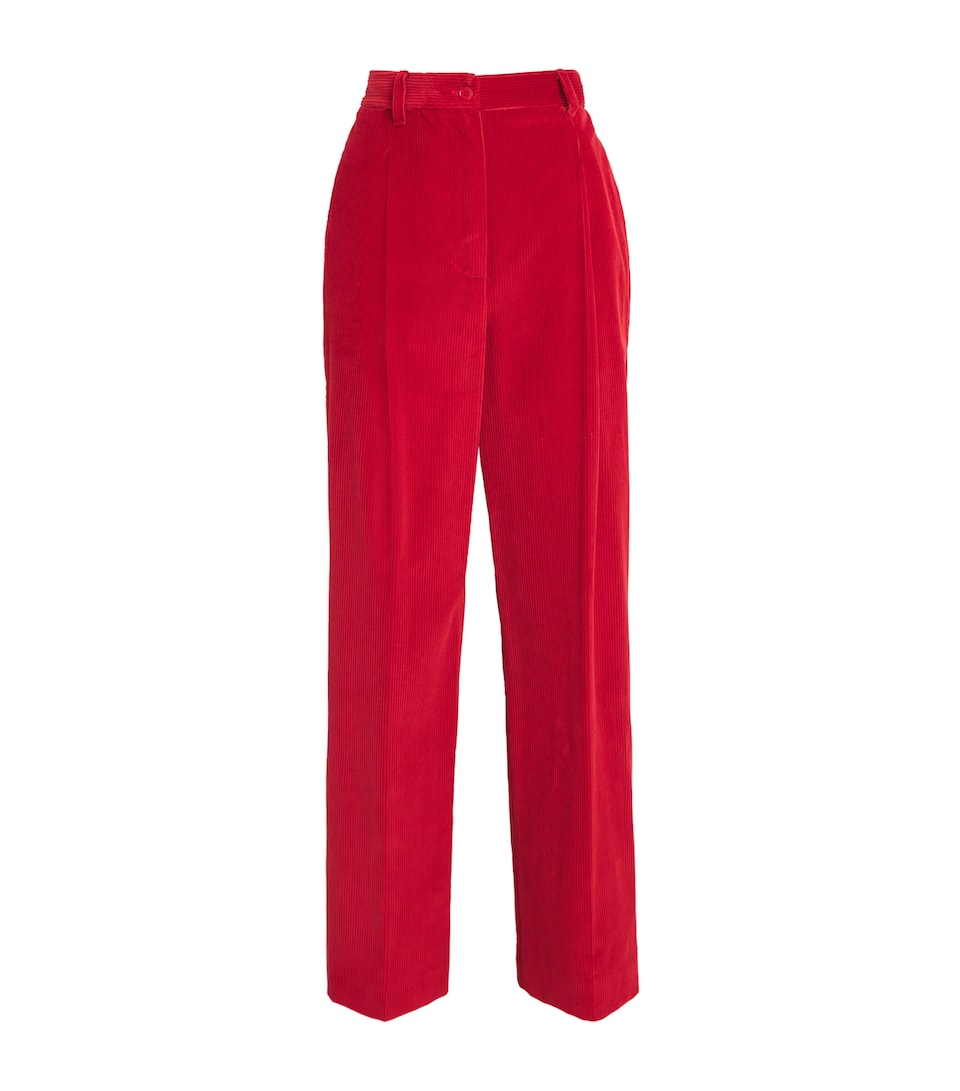 Corduroy Straight Trousers