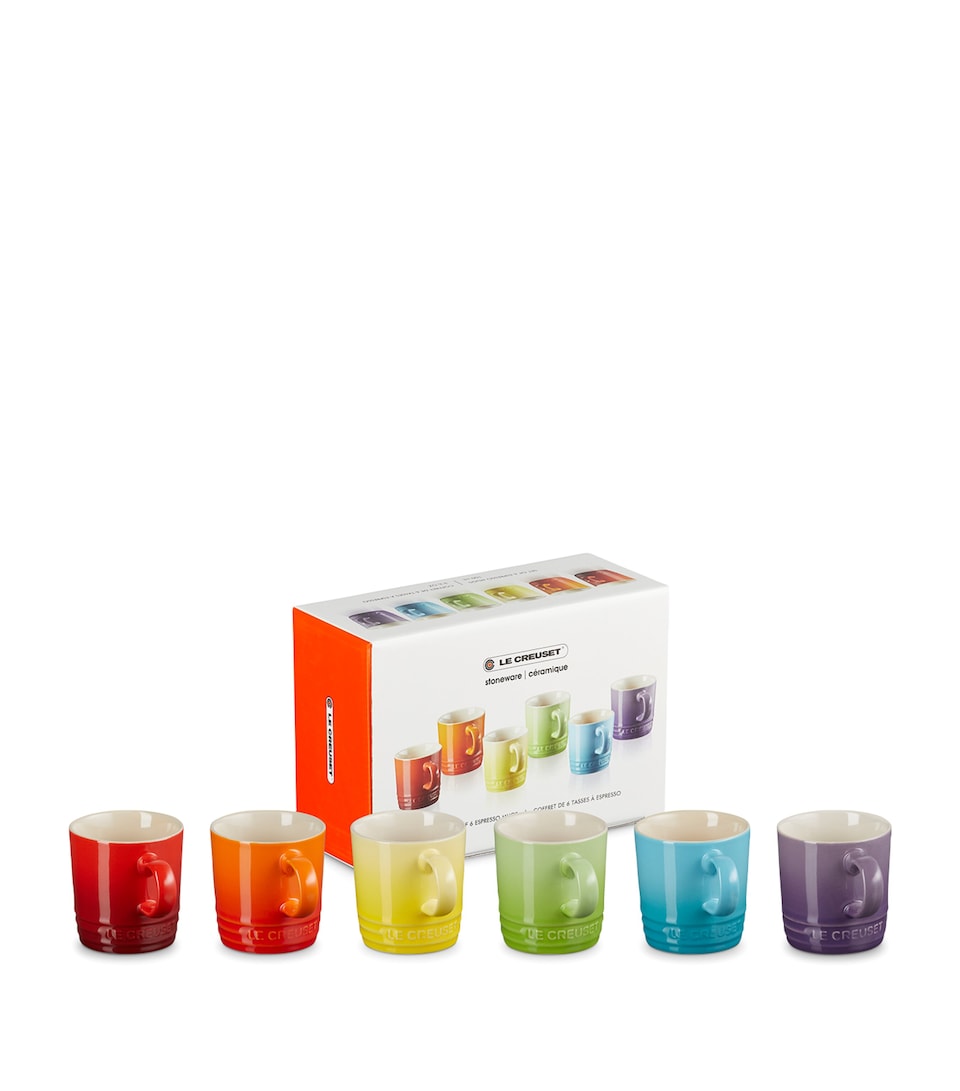 Rainbow Espresso Mugs (Set of 6)