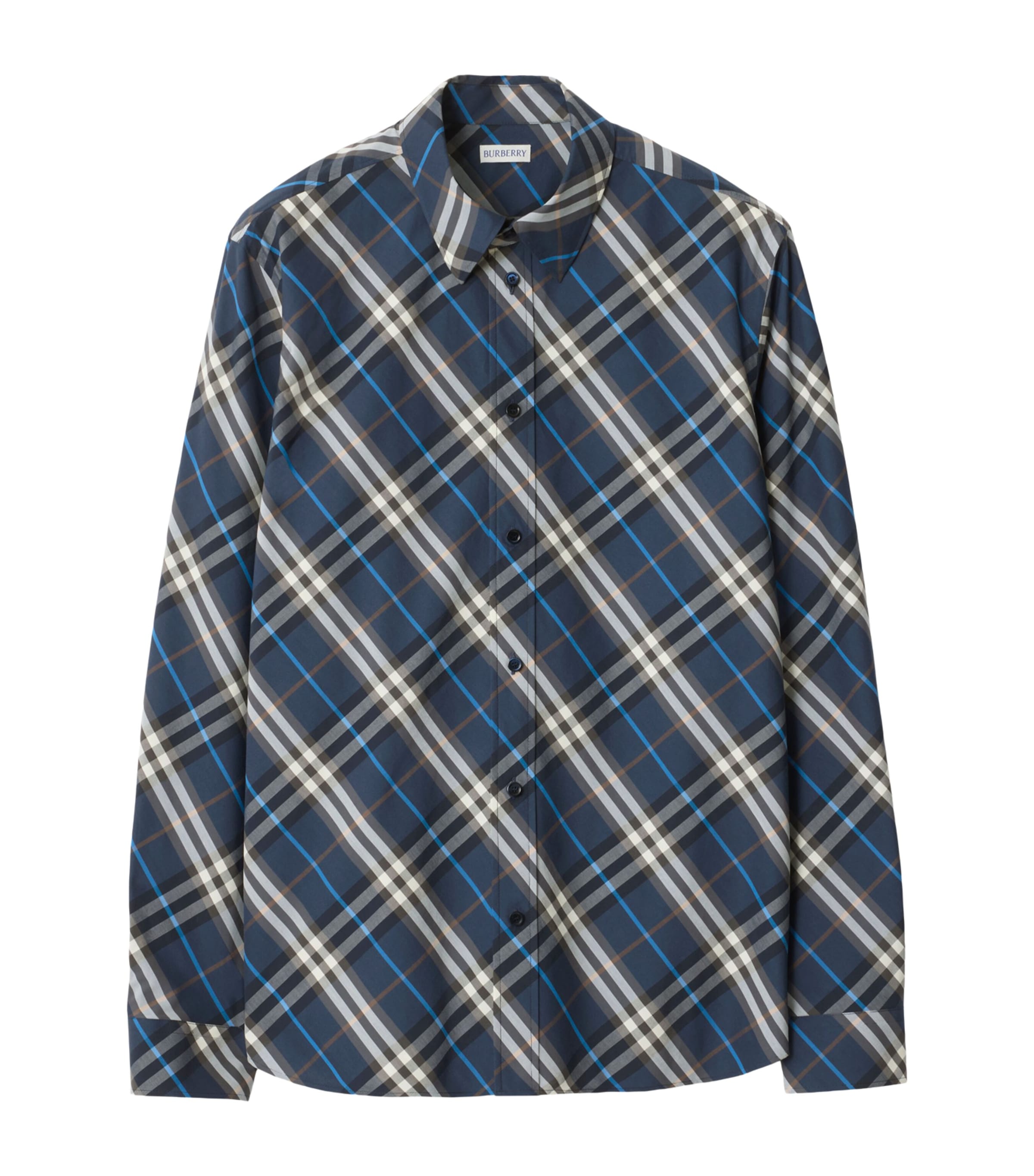 Cotton Poplin Check Shirt