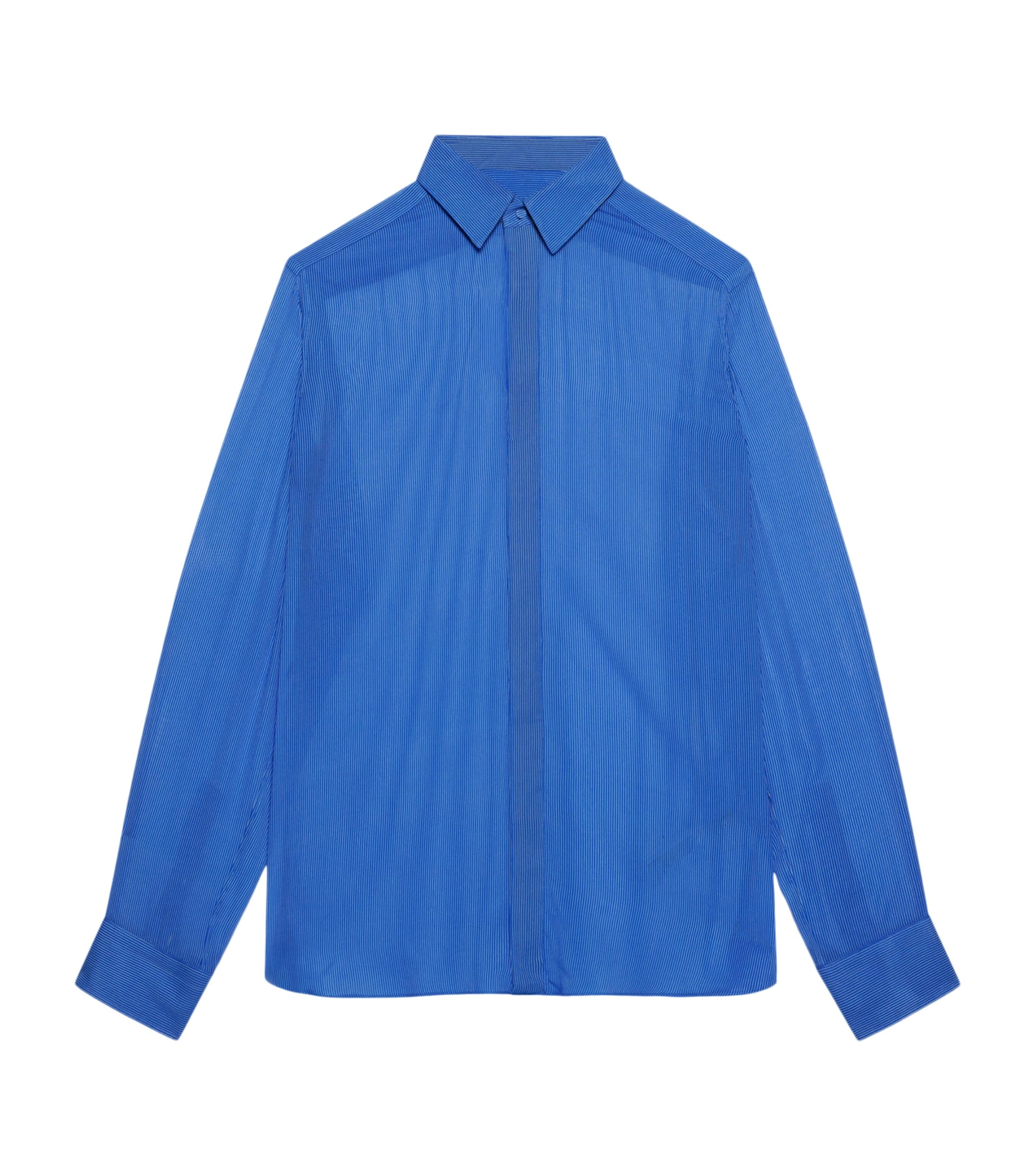 TOM FORD Mens Silk Micro-Stripe Shirt Uab