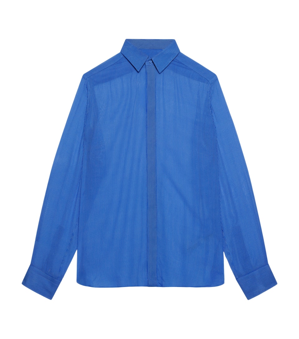 TOM FORD Mens Silk Micro-Stripe Shirt Uab
