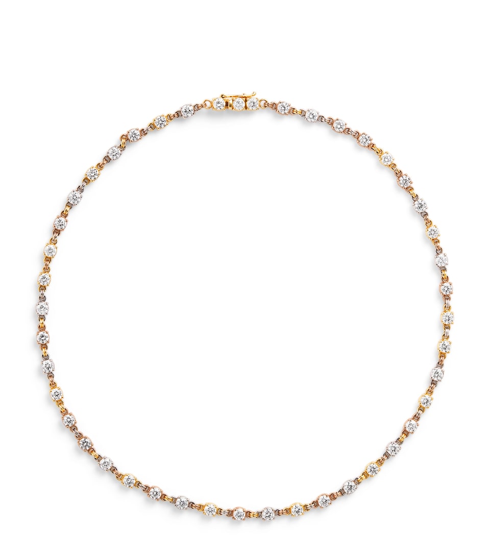 Mixed Gold and Diamond Aysa Necklace