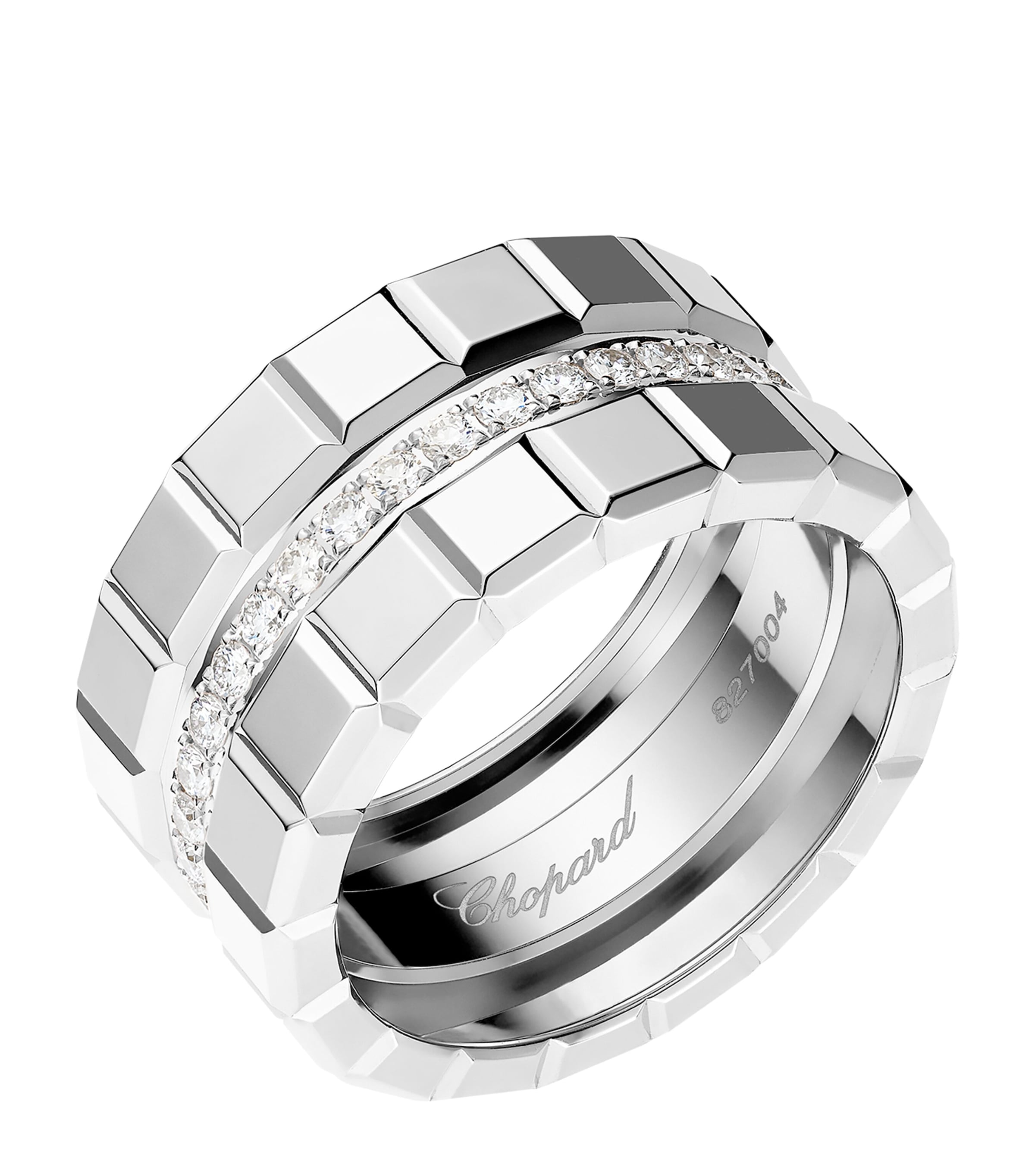 Chopard White Gold and Diamond Ice Cube Ring White Gold