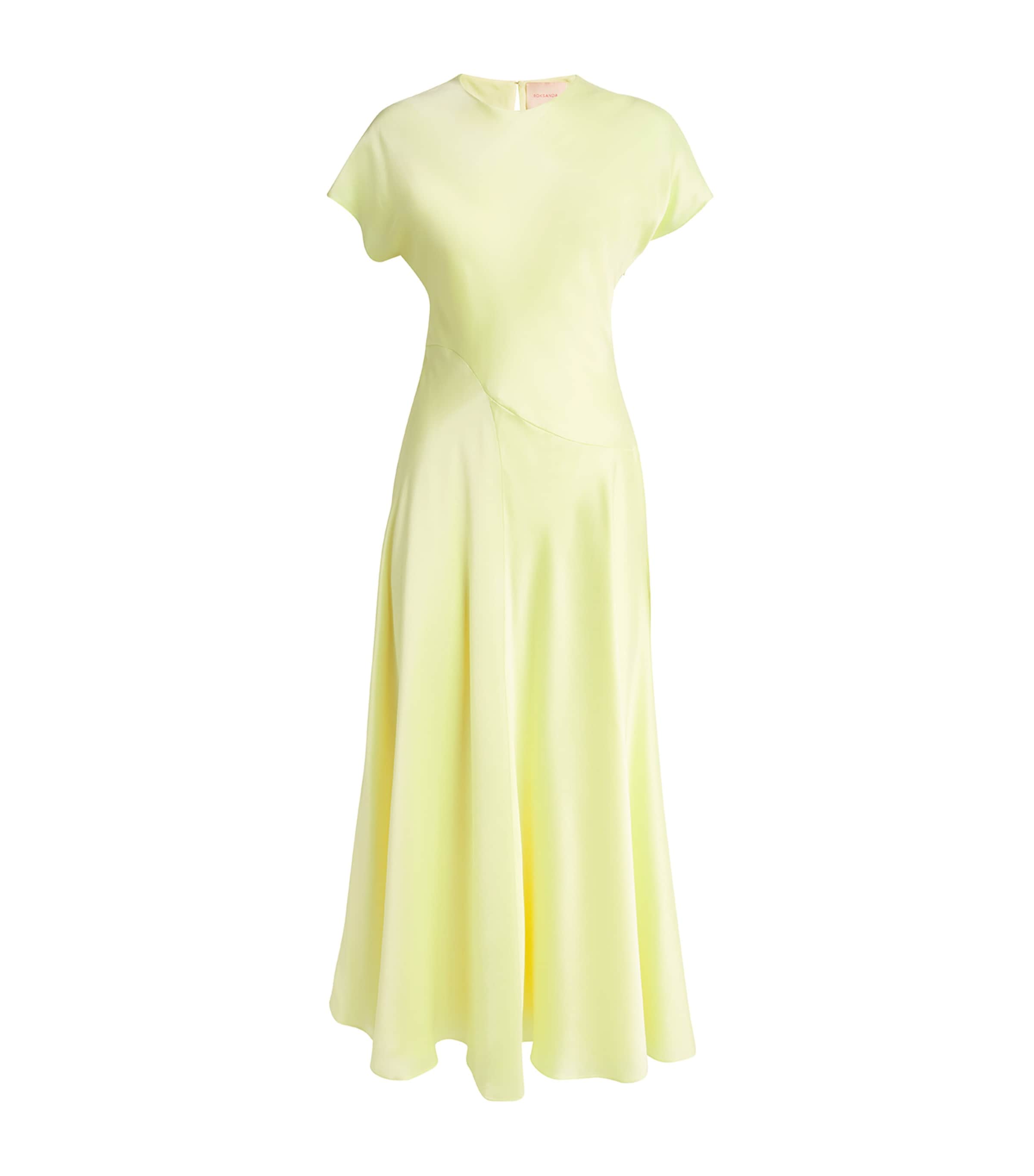 Roksanda Womens Silk Adriana Midi Dress Pina