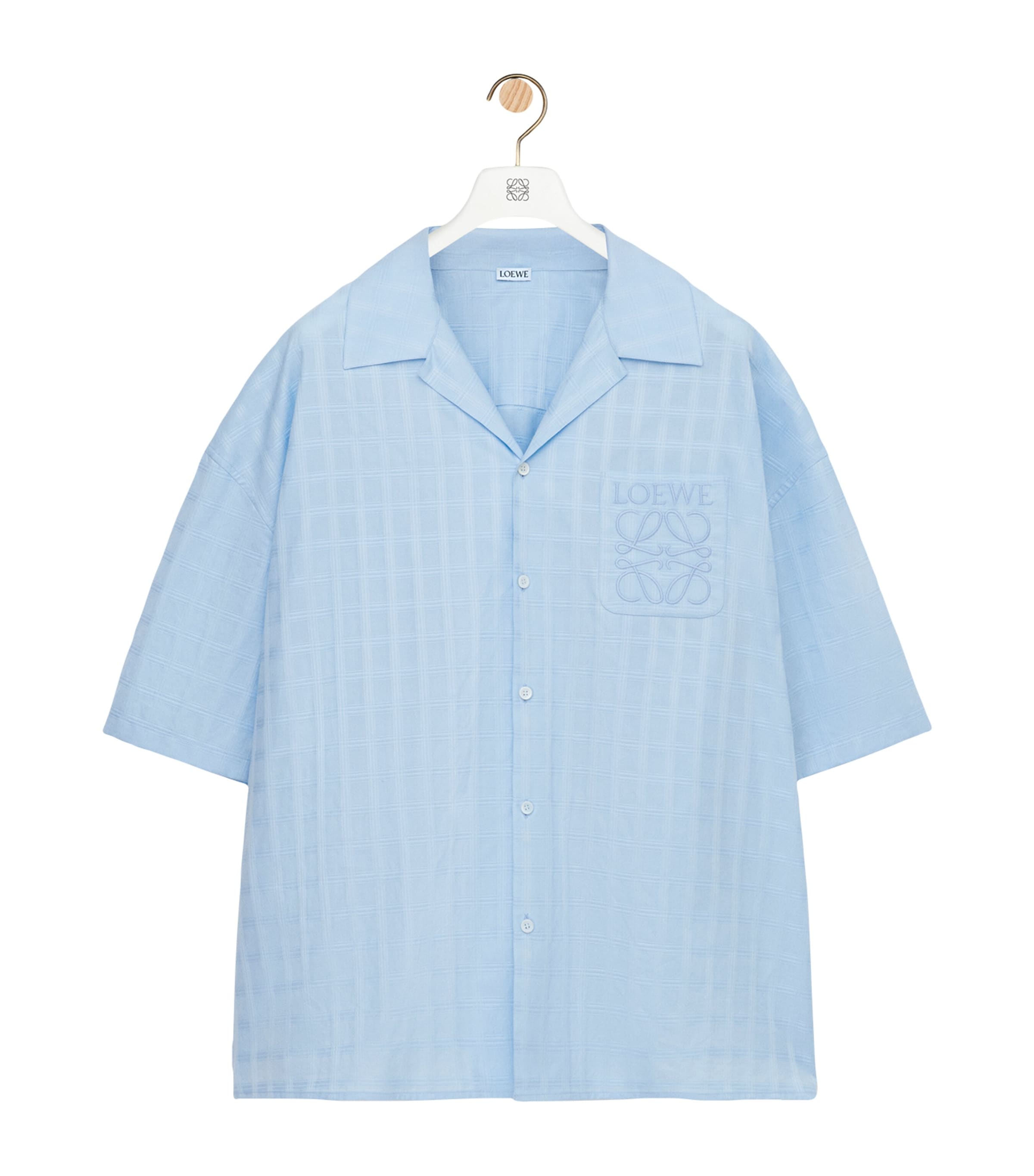 Cotton-Blend Jacquard Anagram Shirt