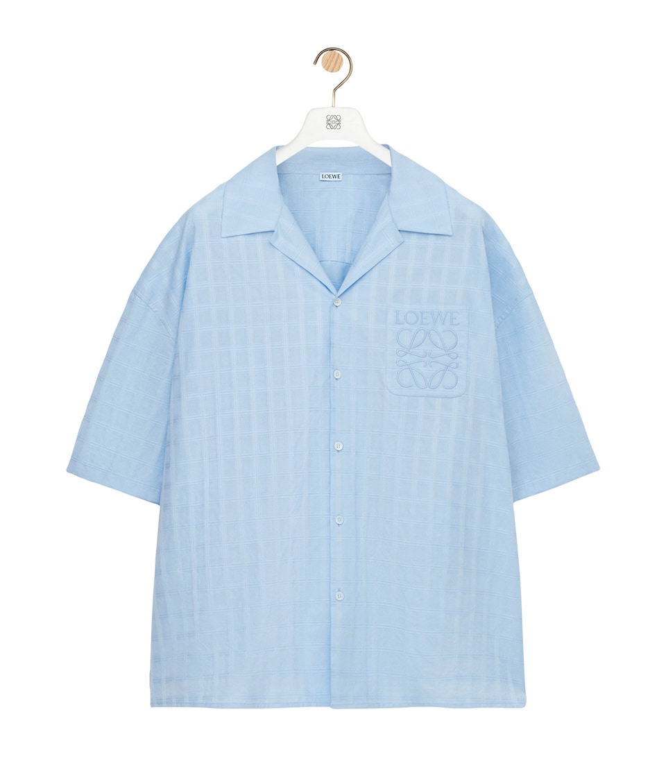 Cotton-Blend Jacquard Anagram Shirt