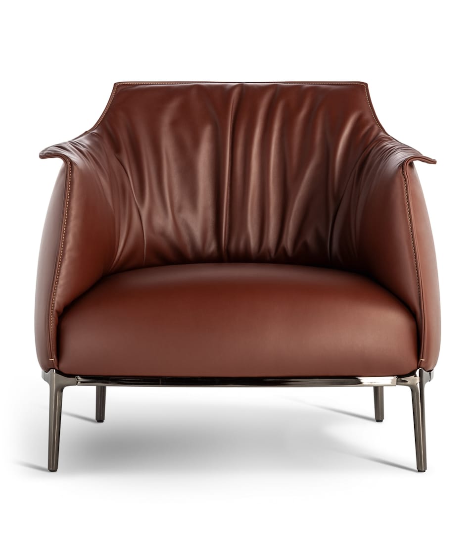 Poltrona Frau Leather Archibald Armchair Pelle Sc Daino