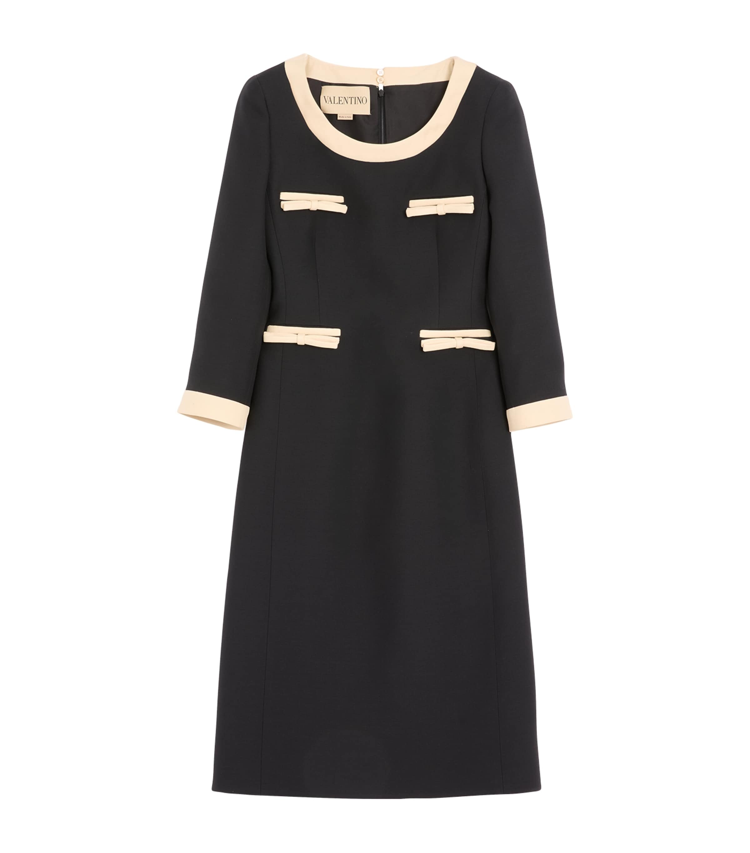 Virgin Wool-Silk Midi Dress