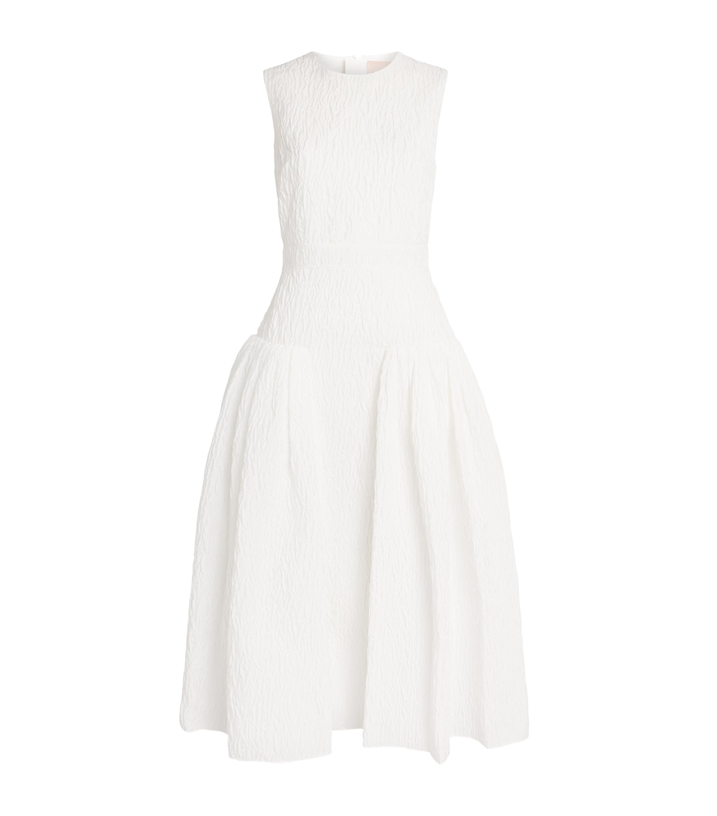 Roksanda Womens Crepe Aya Midi Dress Ivory