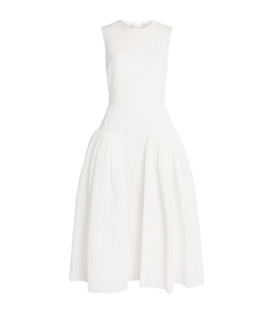 Roksanda Womens Crepe Aya Midi Dress Ivory