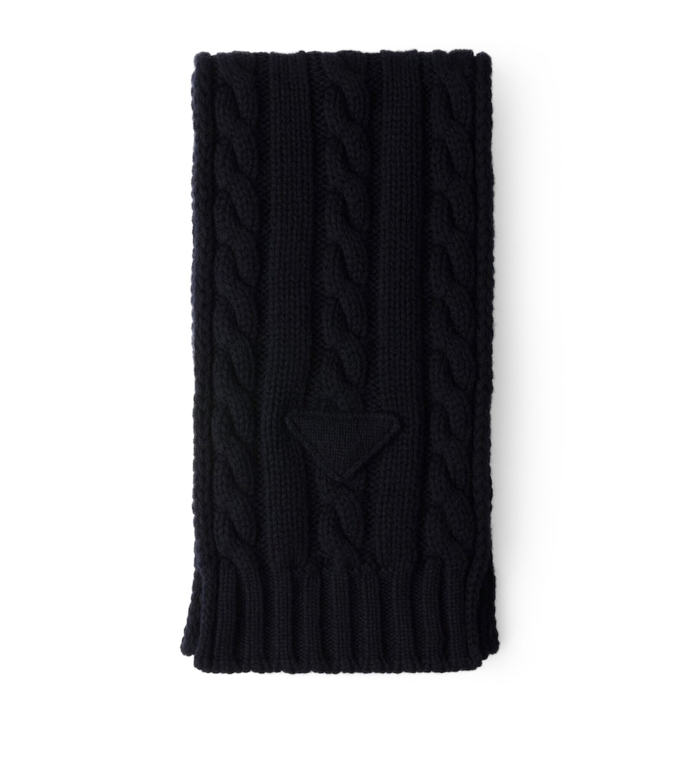 Cashmere Cable-Knit Scarf