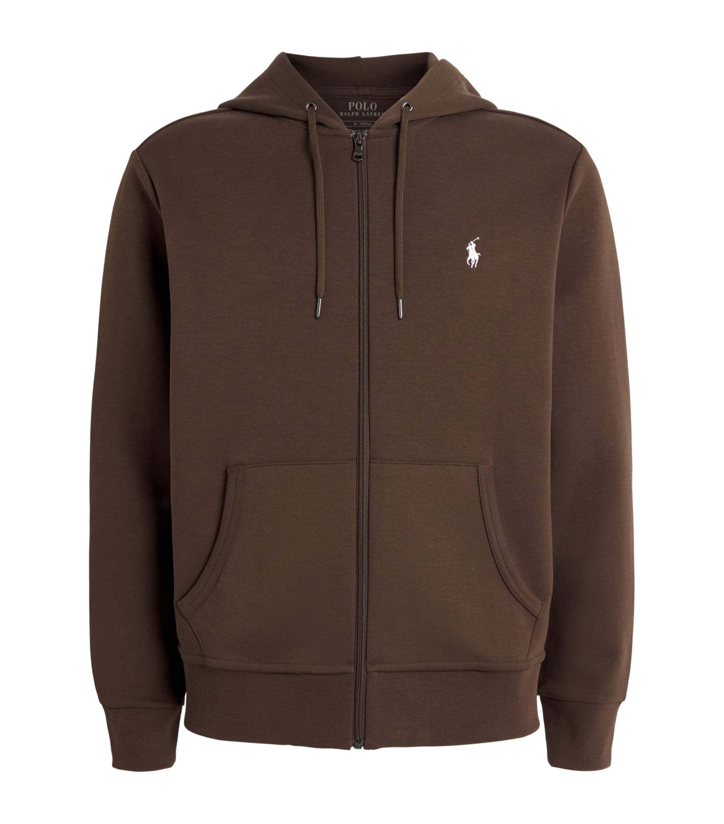Polo Ralph Lauren Mens Cotton-Blend Logo Zip-Up Hoodie Nutmeg