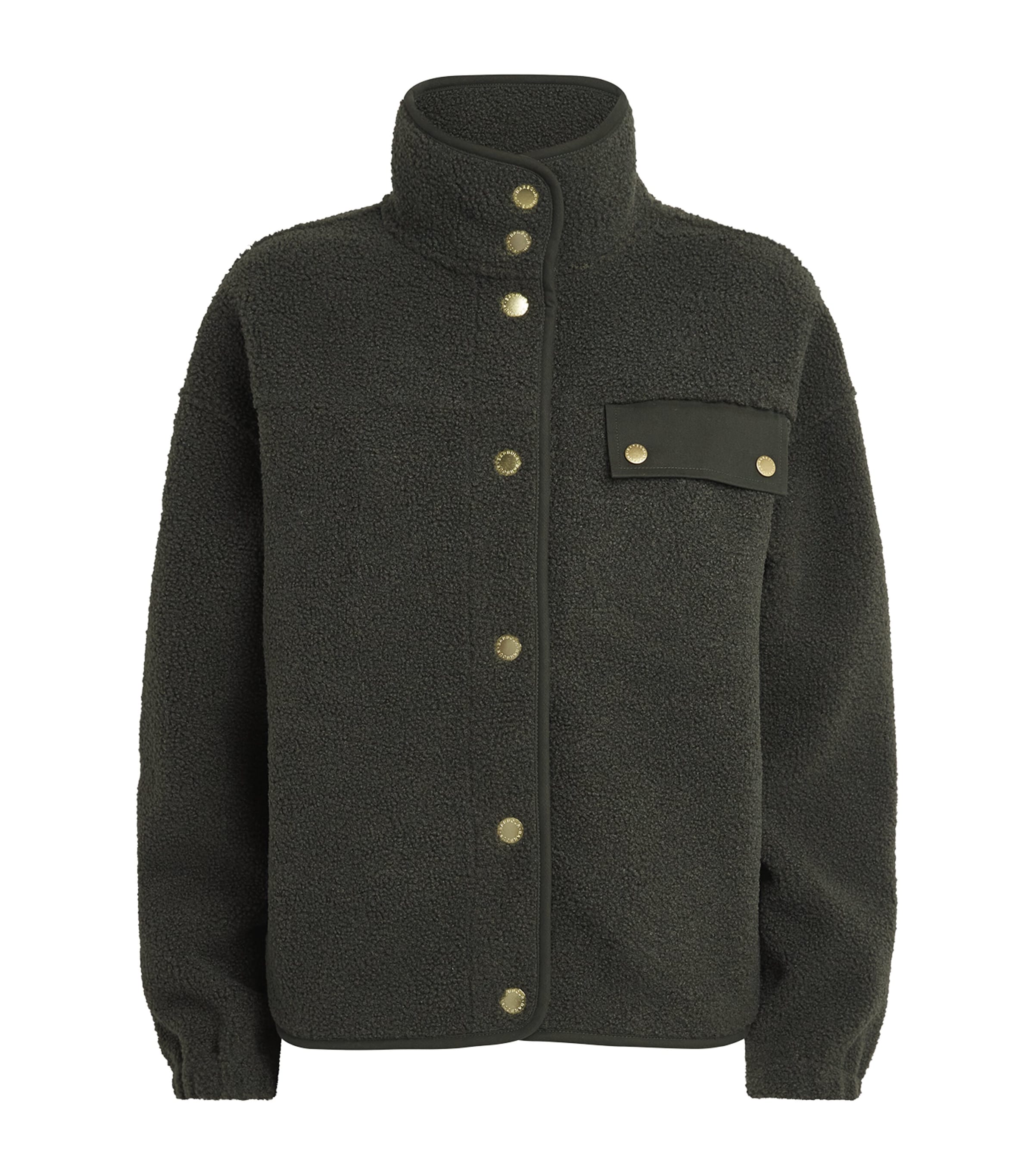 Barbour Womens Fleece Mabel Bomber Jacket Olive