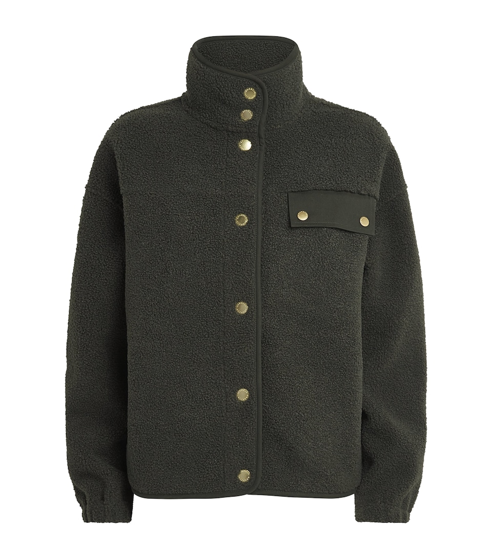 Barbour Womens Fleece Mabel Bomber Jacket Olive