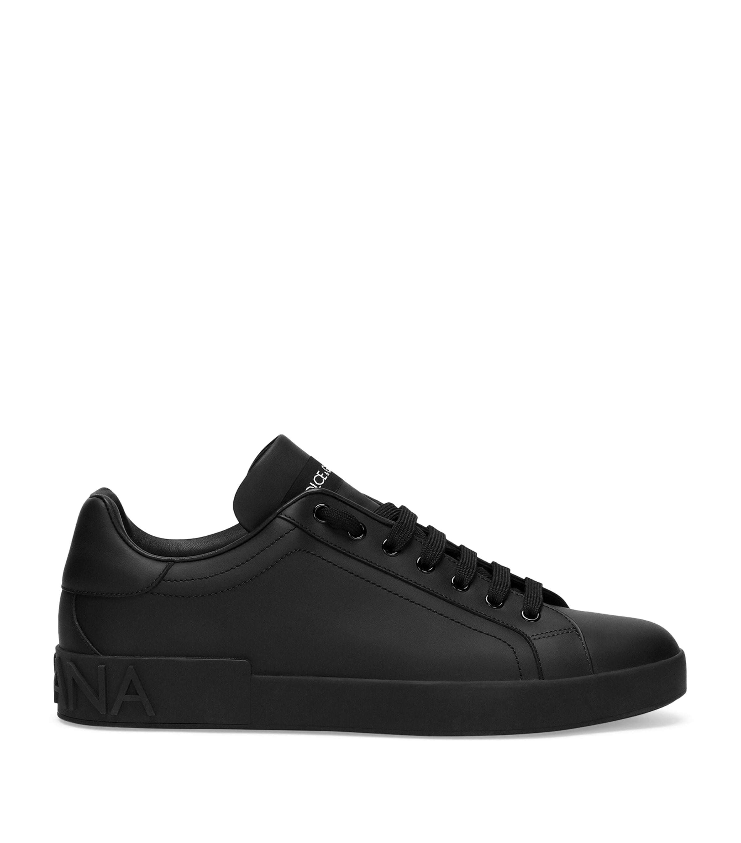 Dolce&Gabbana Leather Logo Sneakers Black