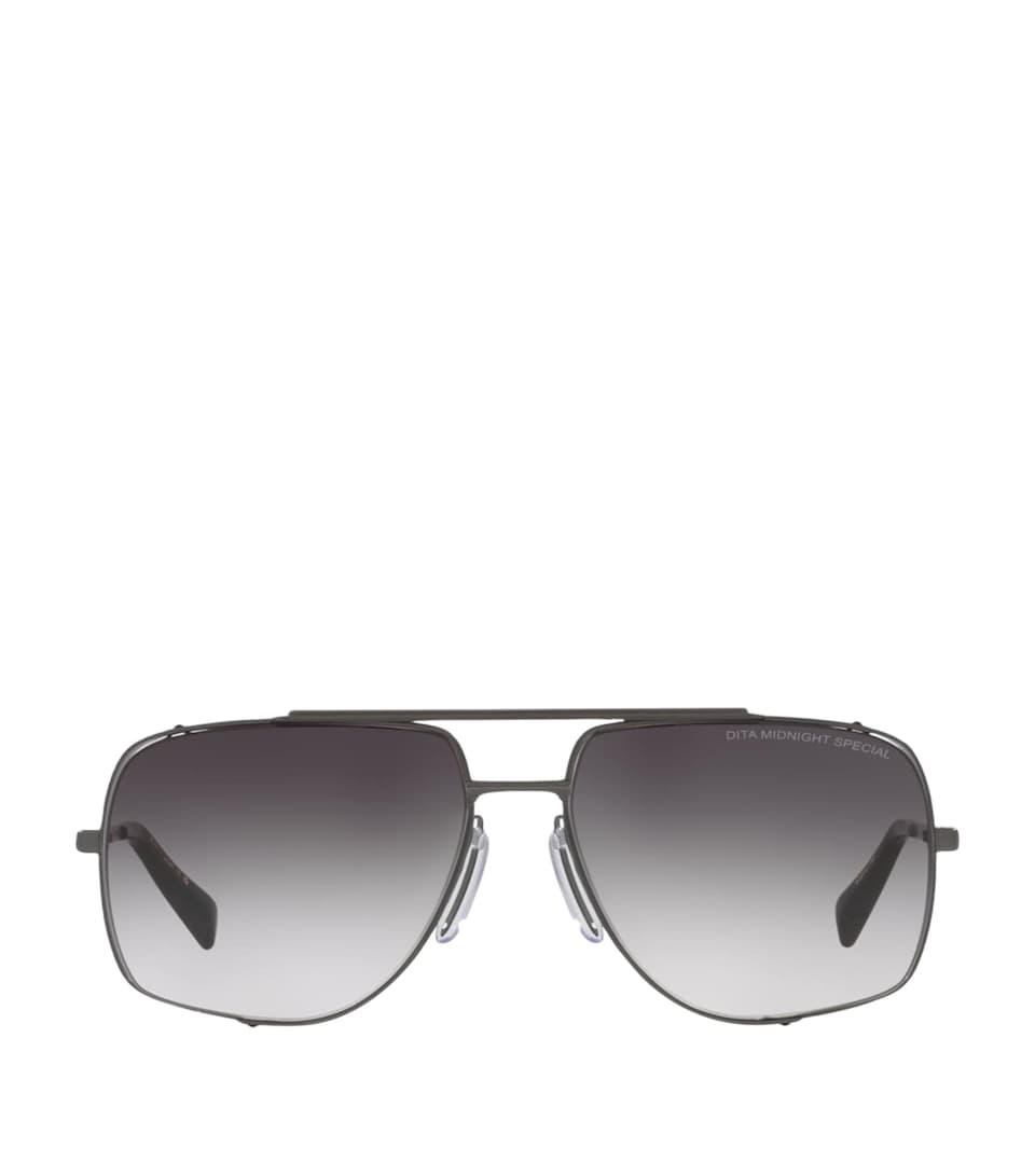 DITA Midnight Special Square Sunglasses Black